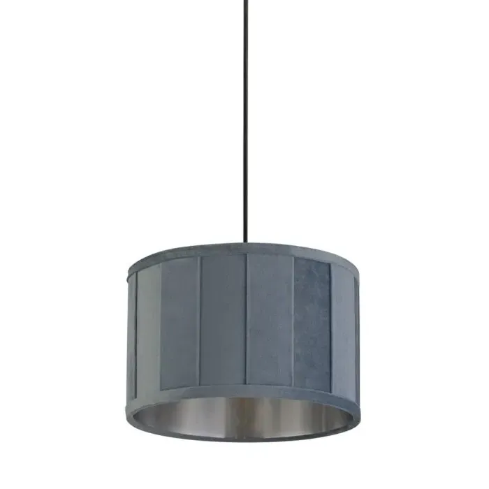 Pleated Lamp Shade - Turquoise, Velvet