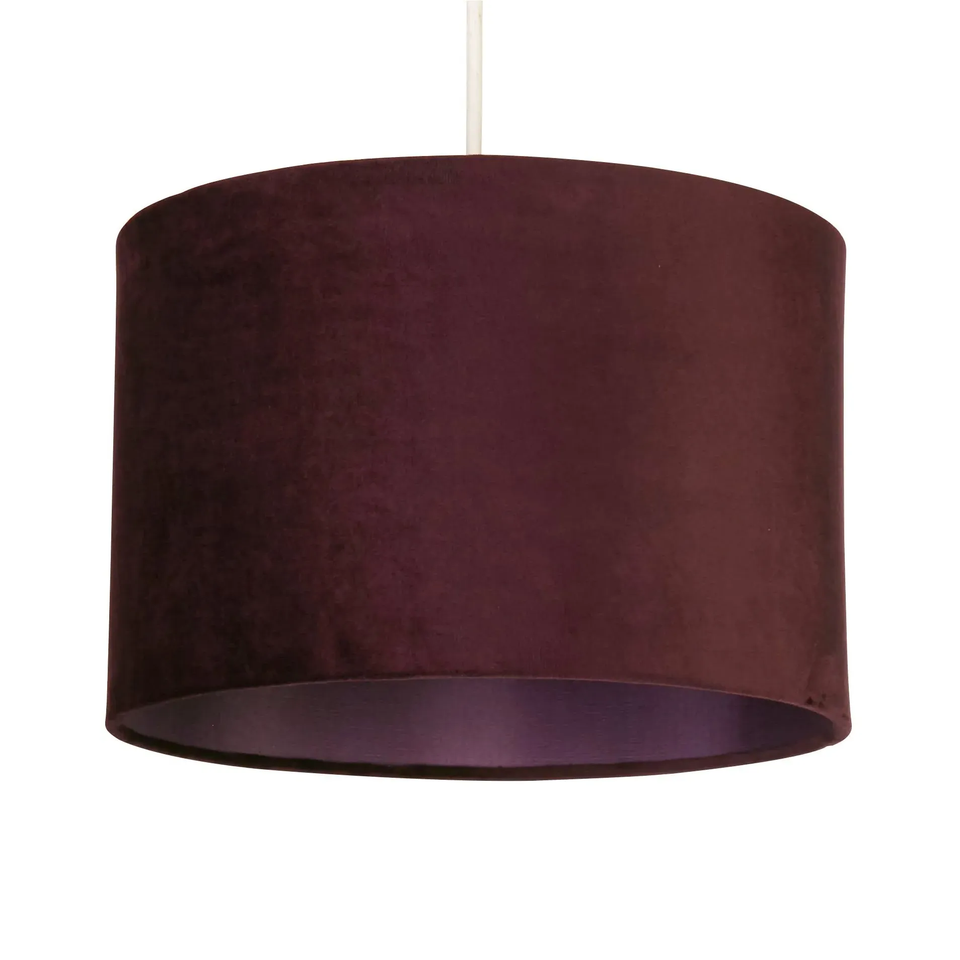 30cm Drum Light Shade - Purple, Velvet alternate view