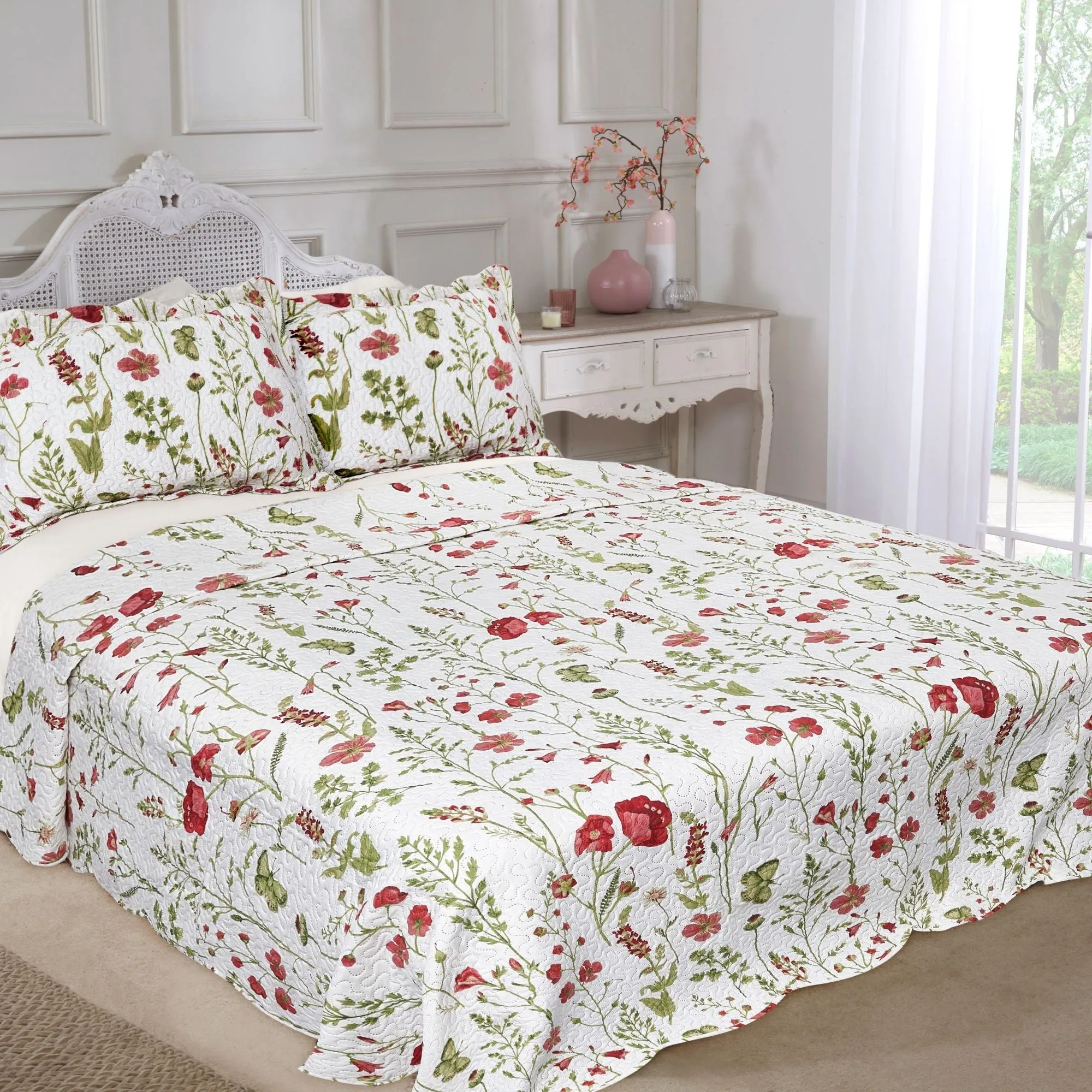 Single Quilted Bedspread Set - Multi, Microfibre product