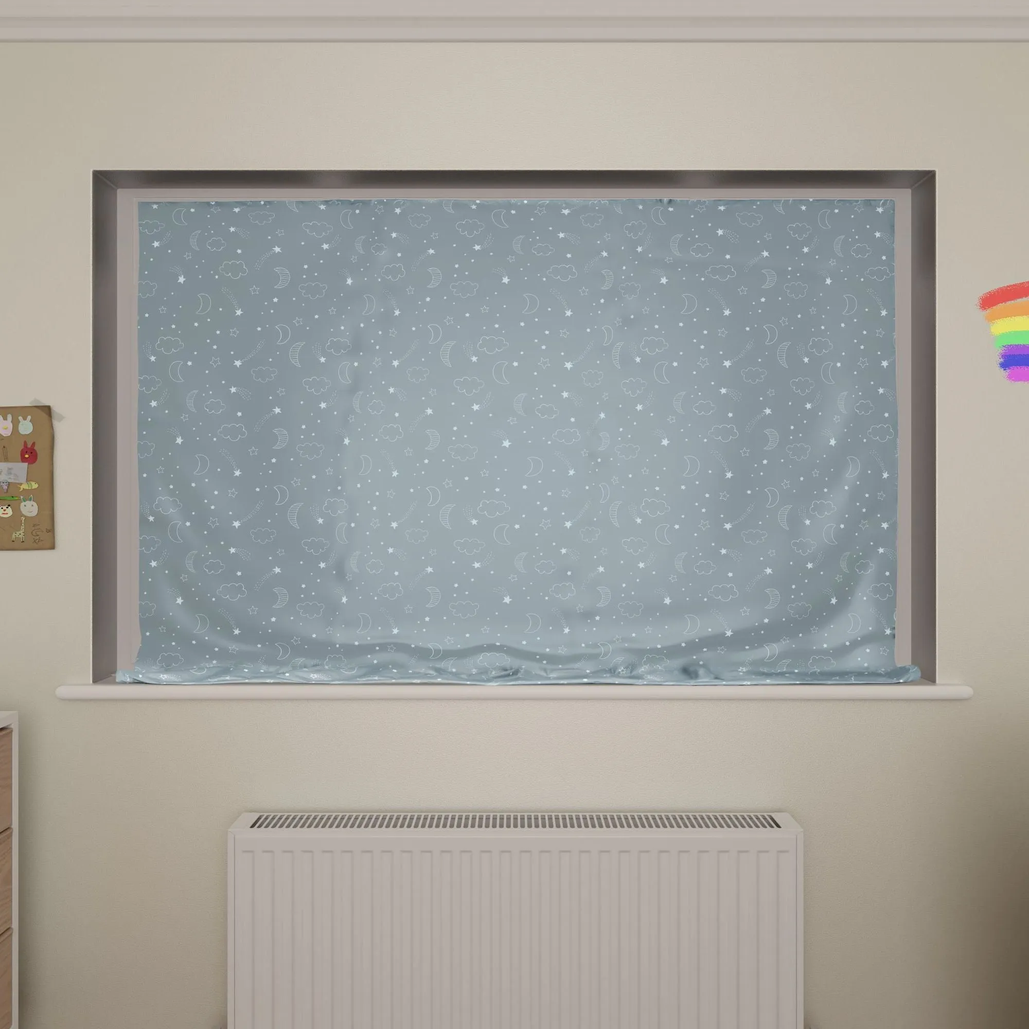 Portable Blackout Curtain Blind - Grey