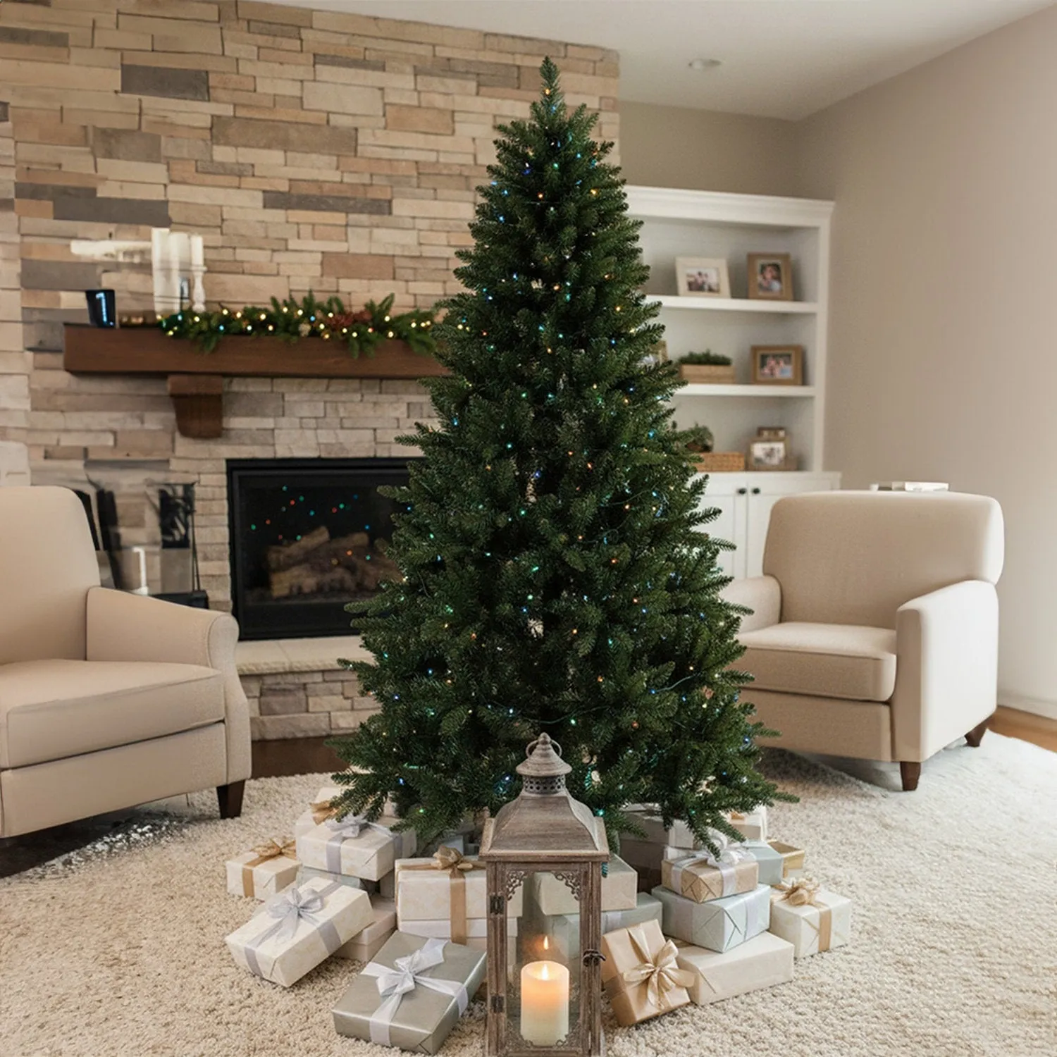 Pre-Lit Artificial Christmas Tree 120cm - Green by Julian Charles