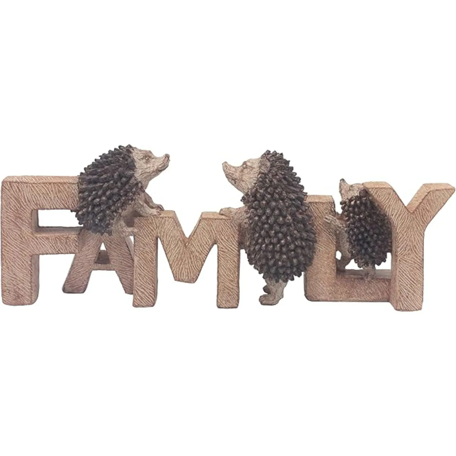 Prickles Hedgehog Family Plaque - Natural by Julian Charles