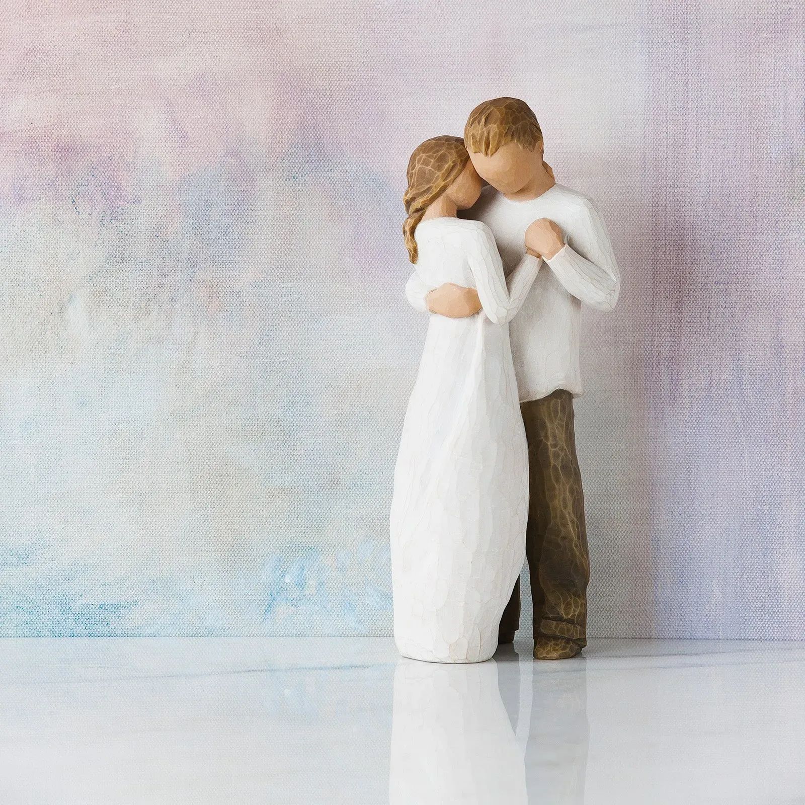 Promise Figurine - White, Cast Stone