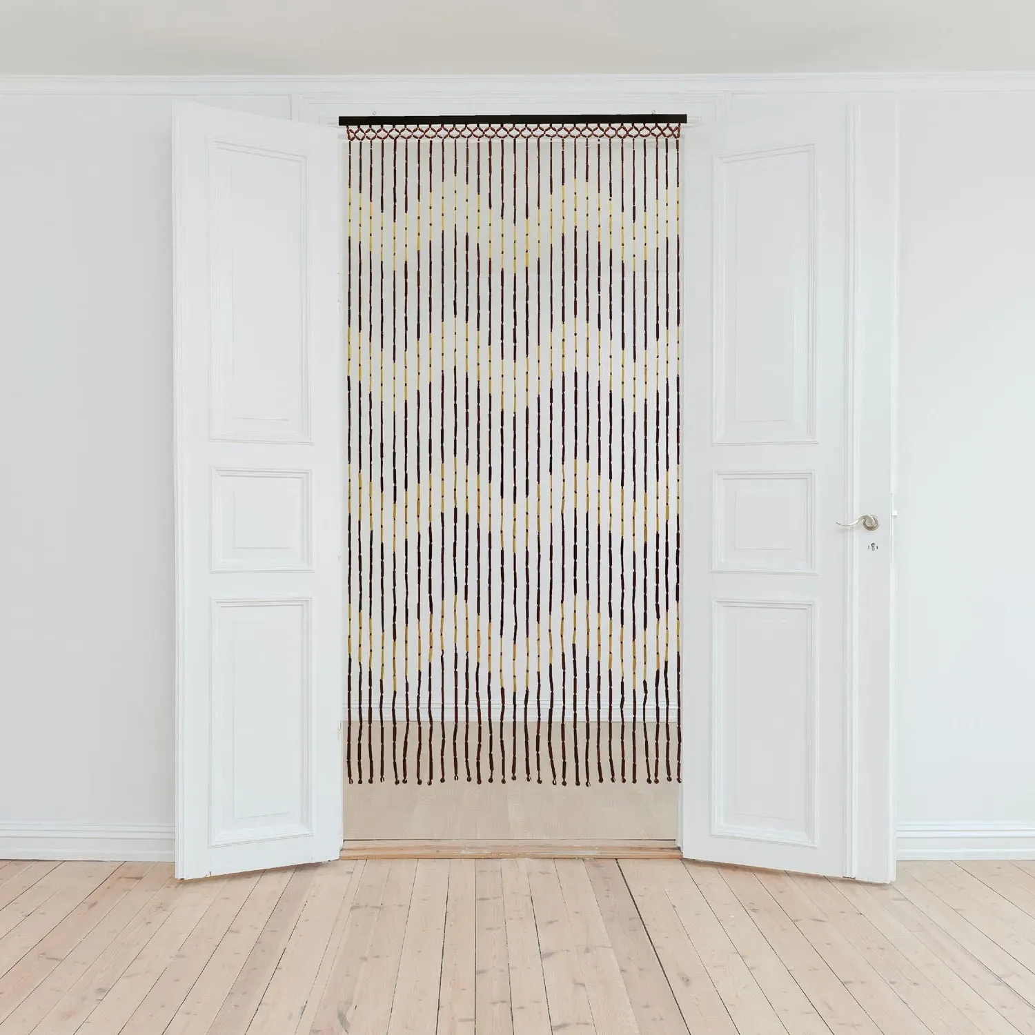 Provence Zig Zag Beaded Door Curtain - White product