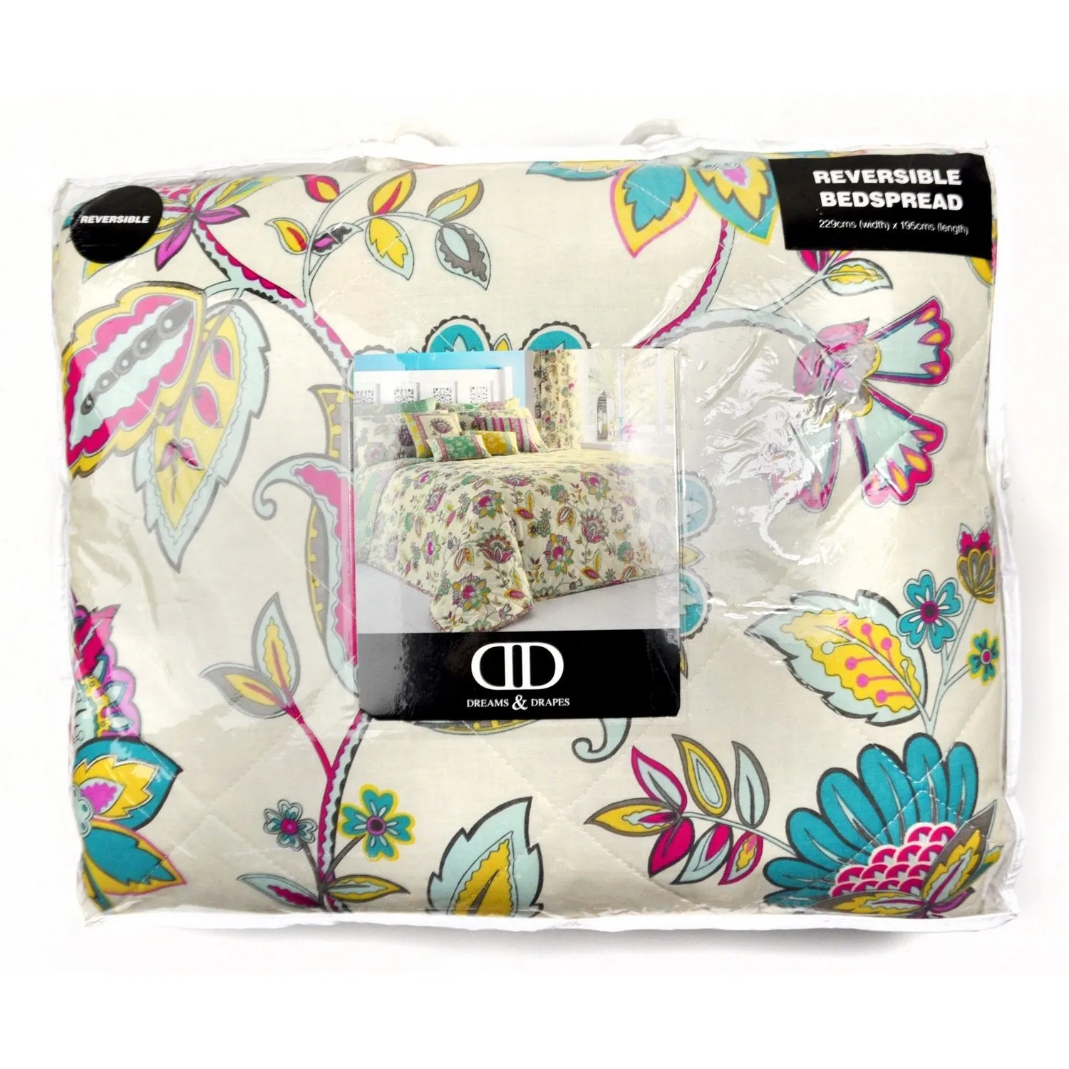 Quilted Bedspread - Multi, Floral
