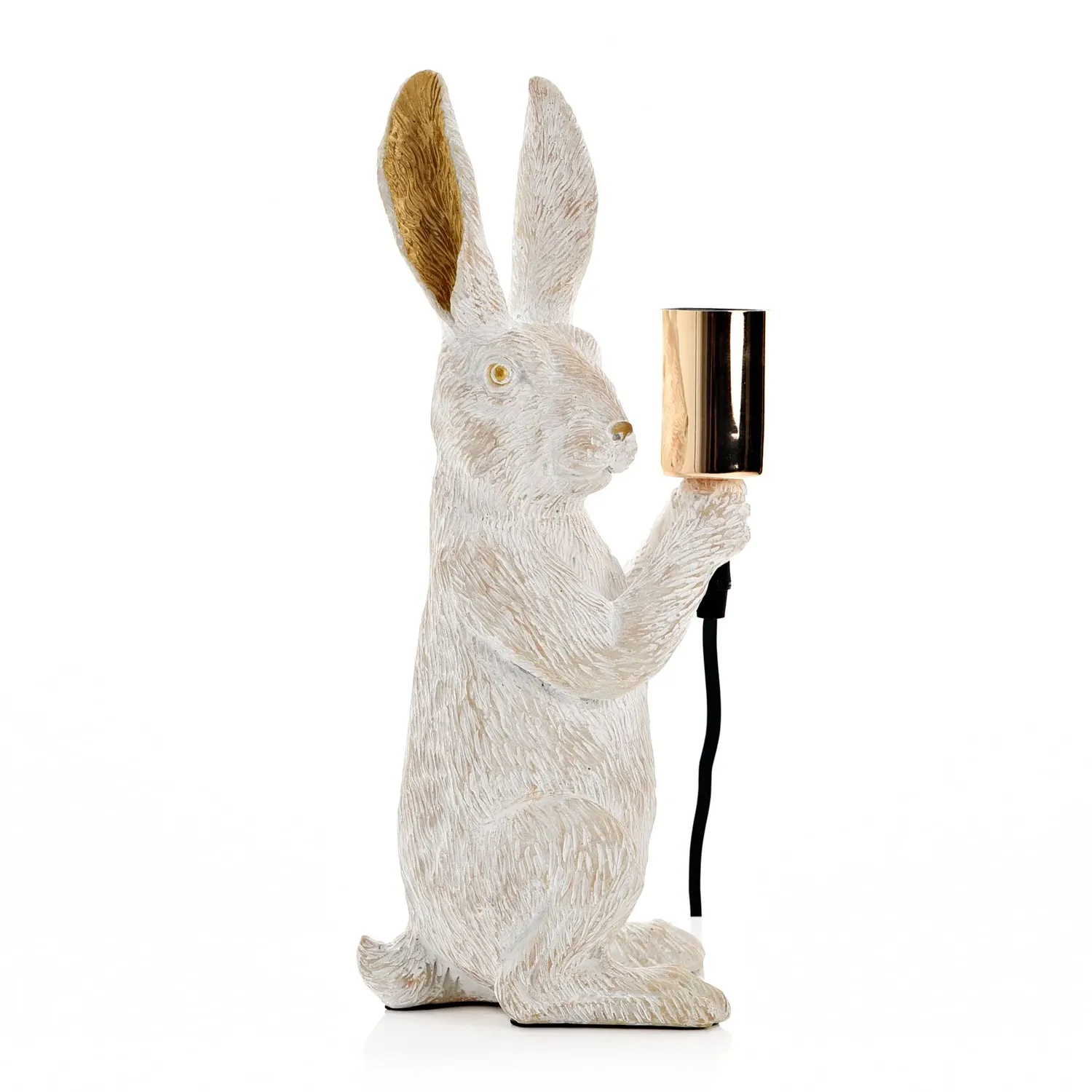 Rabbit Table Lamp - White, Rose Gold image
