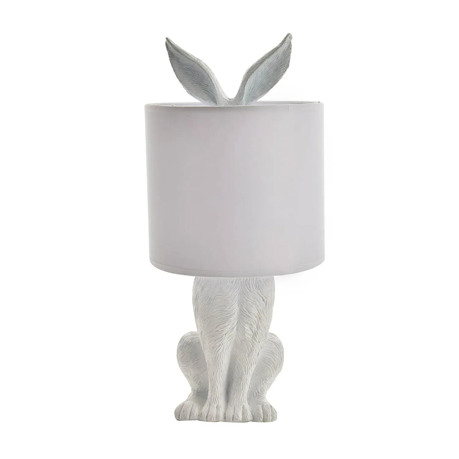 Rabbit Table Lamp with Shade - White
