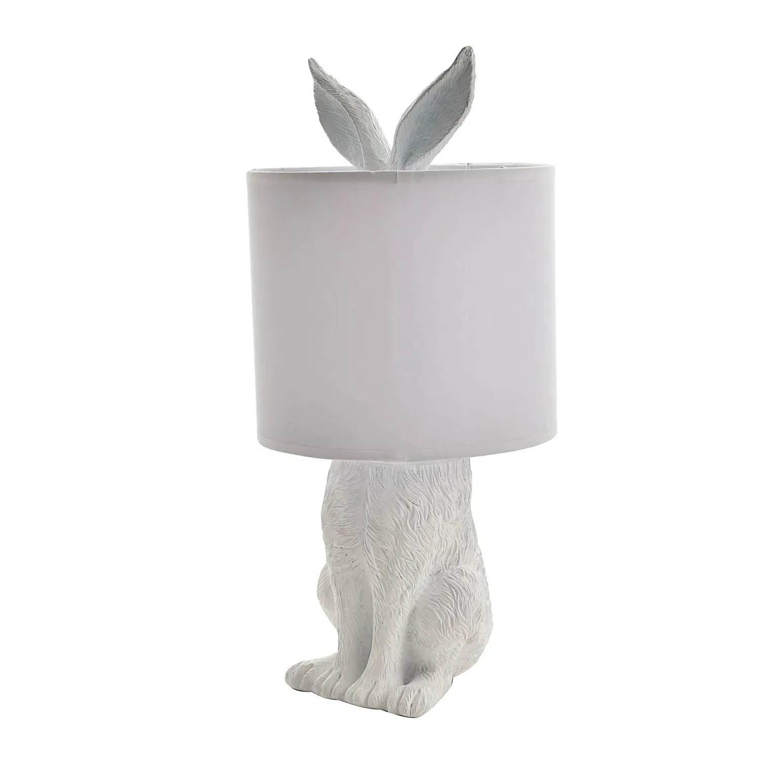 Rabbit Table Lamp with Shade - White