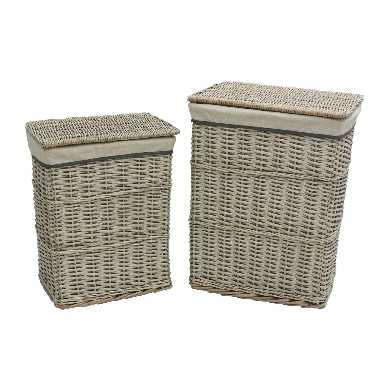 Rectangle Laundry Basket Set with Bins - Grey, Willow image