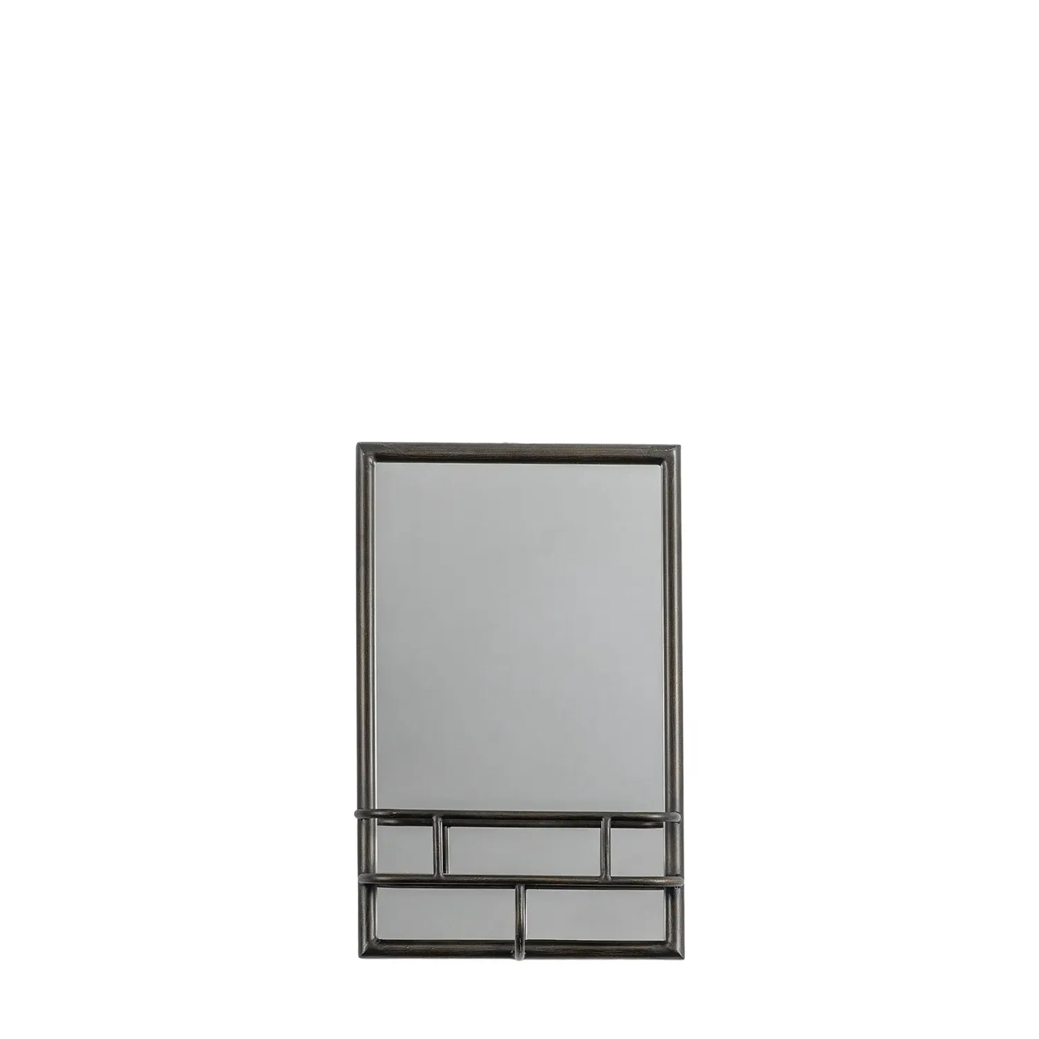 Rectangle Mirror with Shelf - Bronze, Metal image