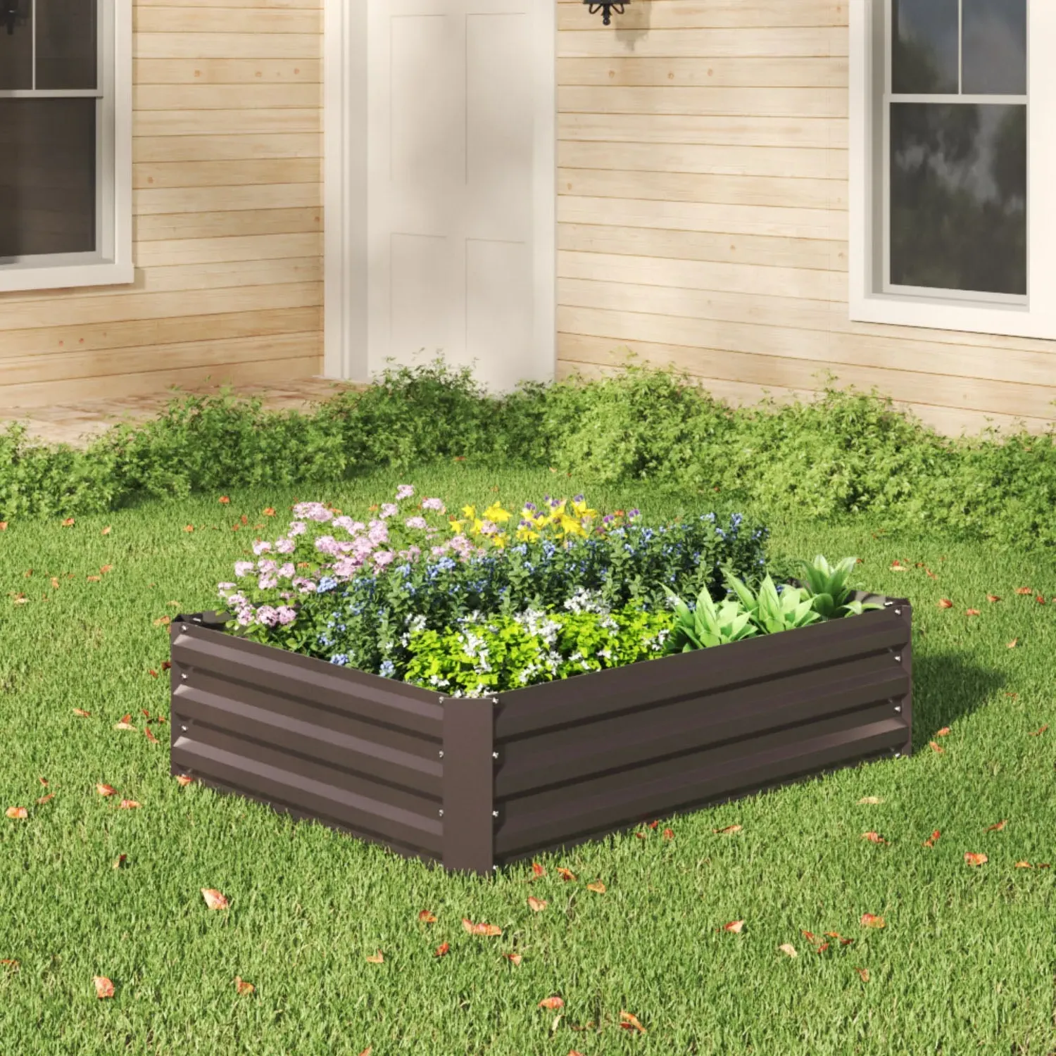 Rectangle Raised Garden Bed - Brown, Galvanized Steel by Julian Charles, image 2