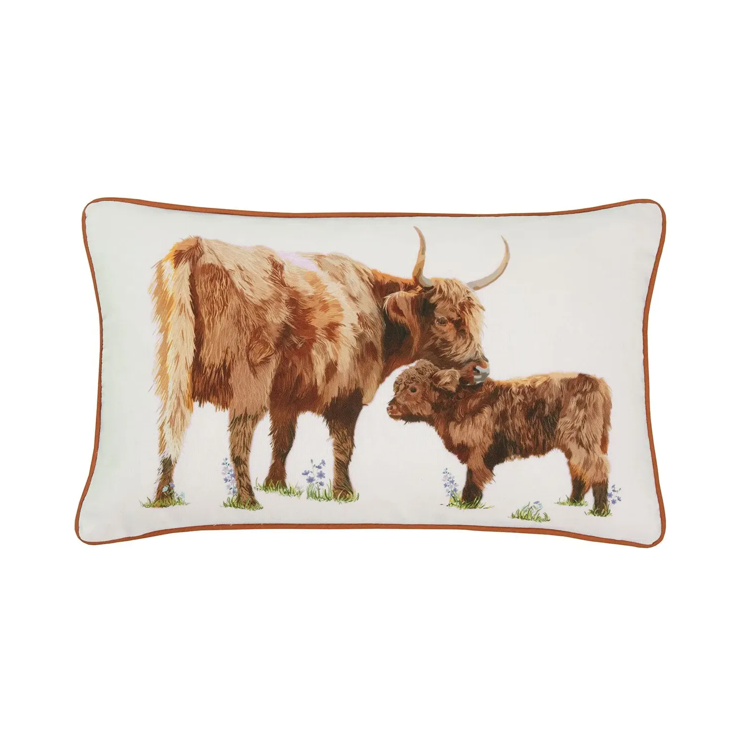 Rectangular Cushion Highland Cow Family - Multi image