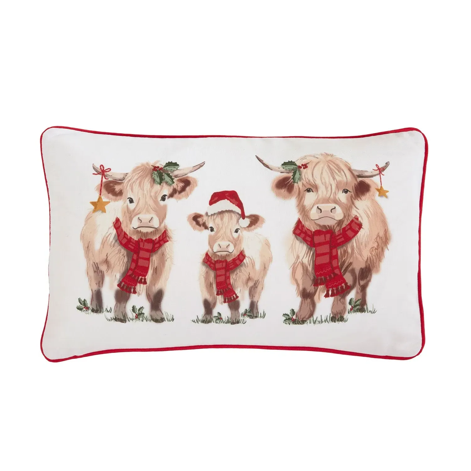 Rectangular Cushion Highland Cow Print - Multi, Canvas image