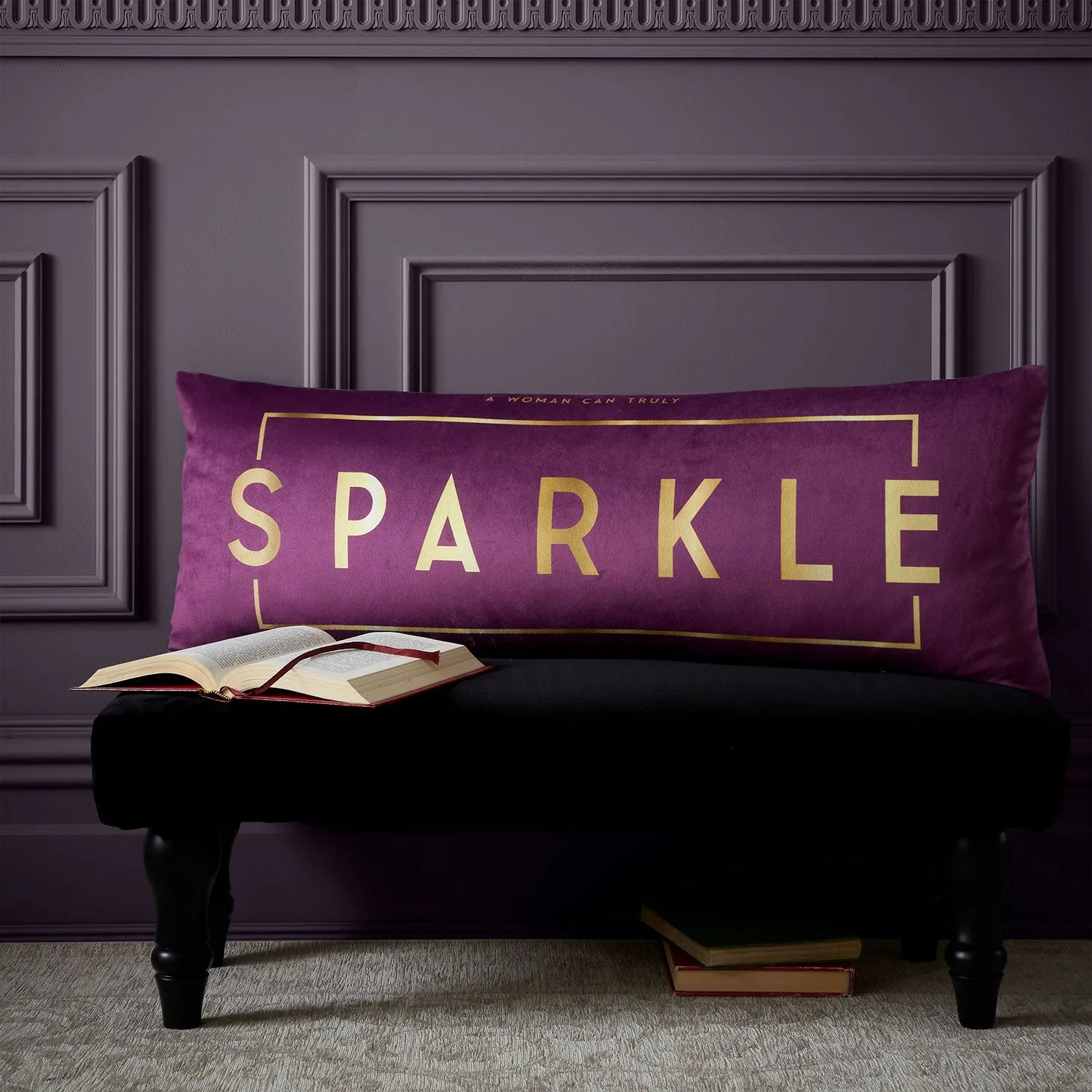 Rectangular Cushion Reversible - Purple