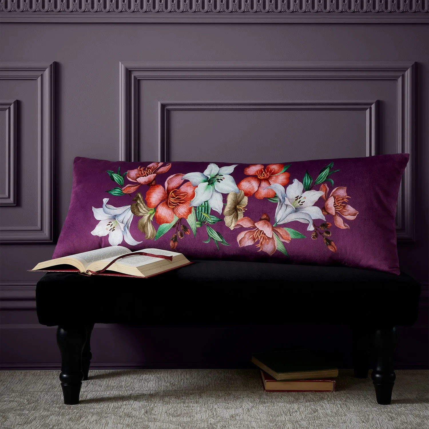 Rectangular Cushion Reversible - Purple