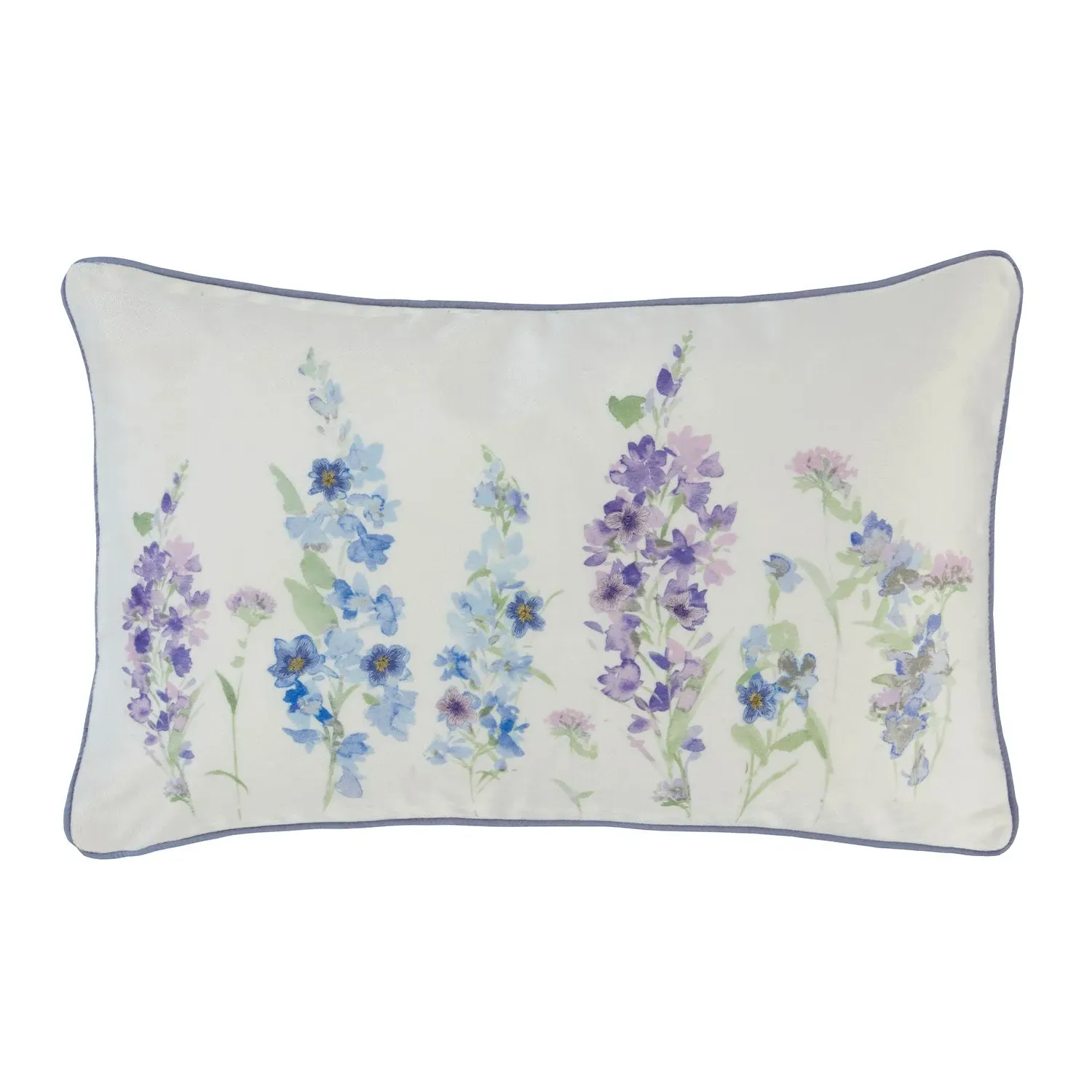 Rectangular Cushion Wildflower Print - Purple