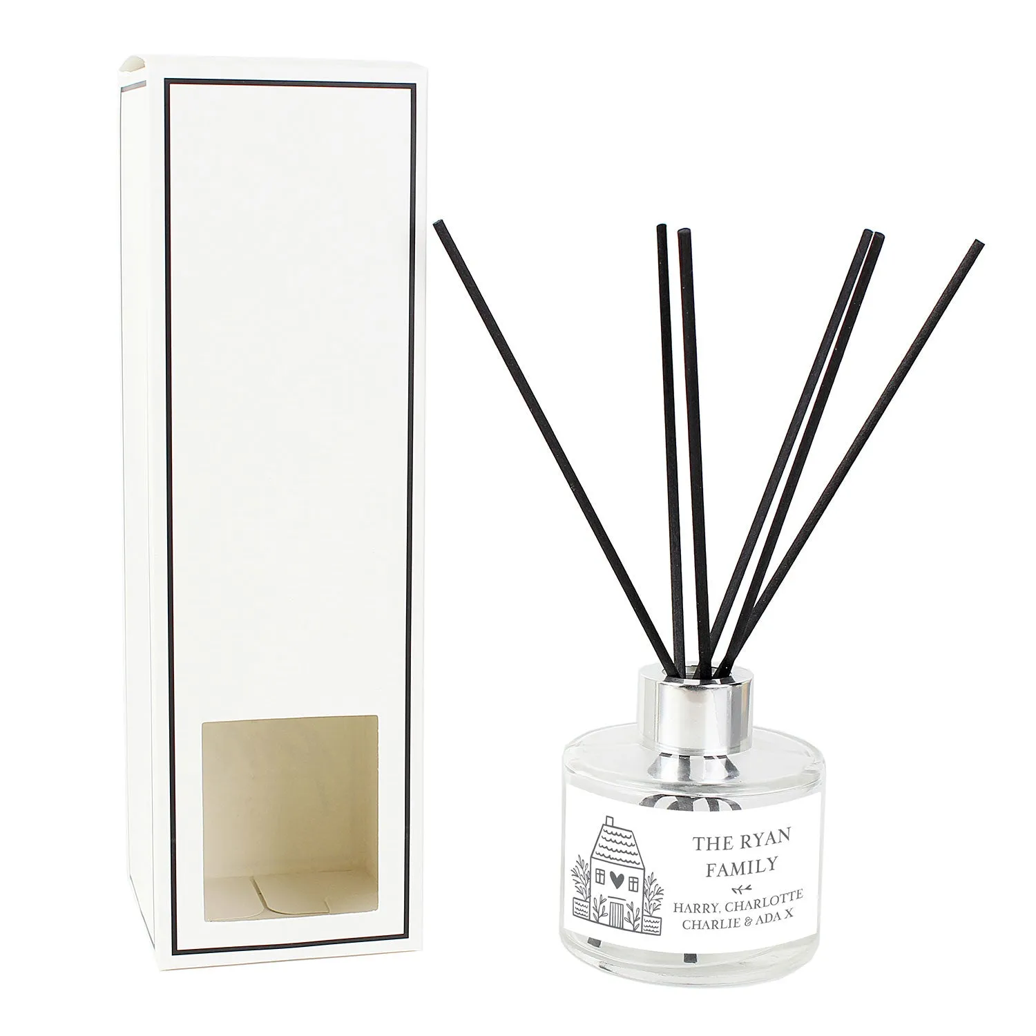 Reed Diffuser with Personalisation - Clear Glass image