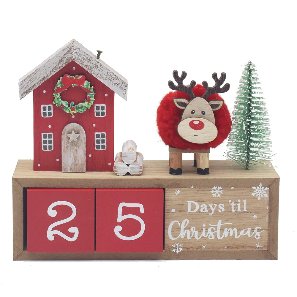 Reindeer Christmas Countdown Calendar - Wood by Julian Charles
