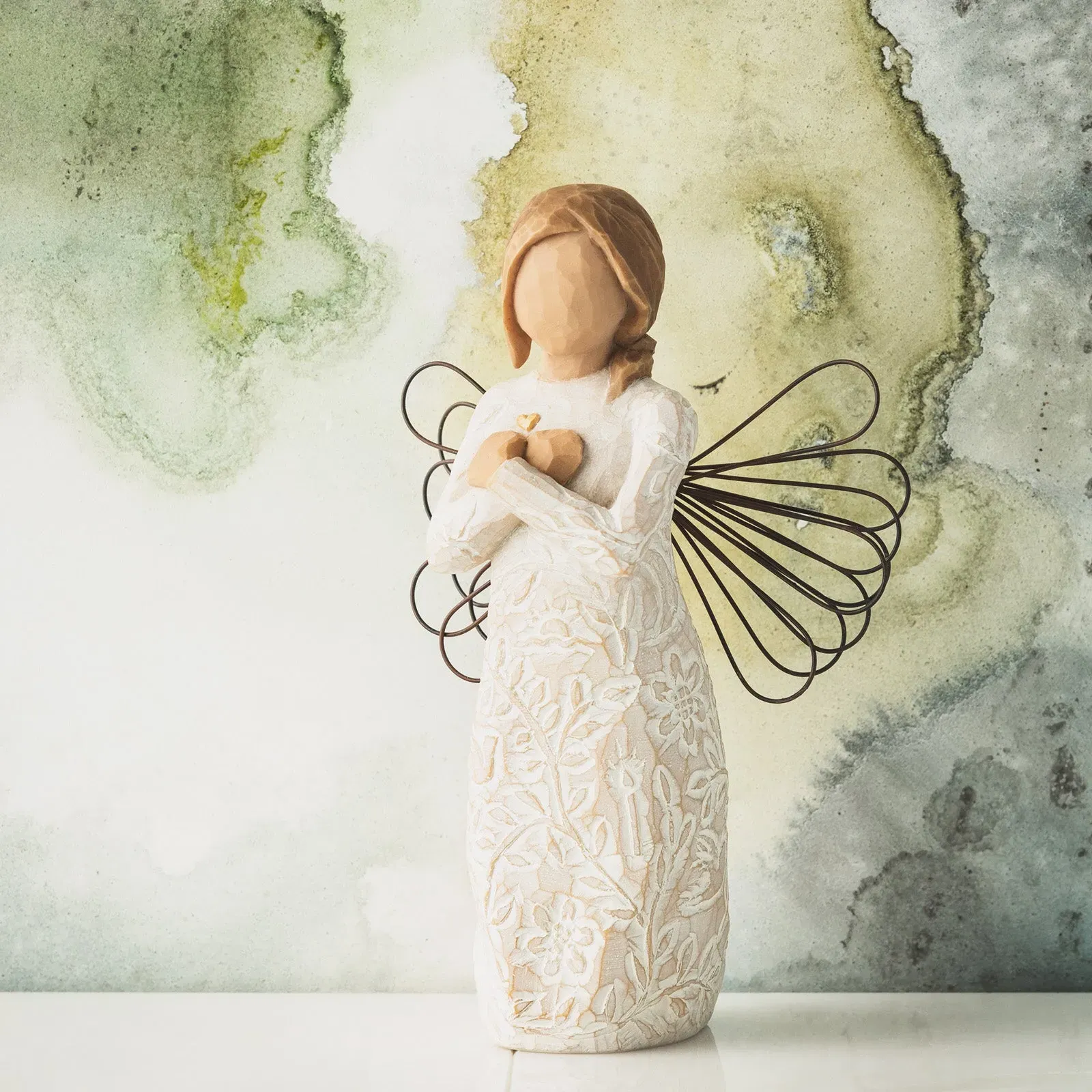 Remembrance Figurine with Star - White image