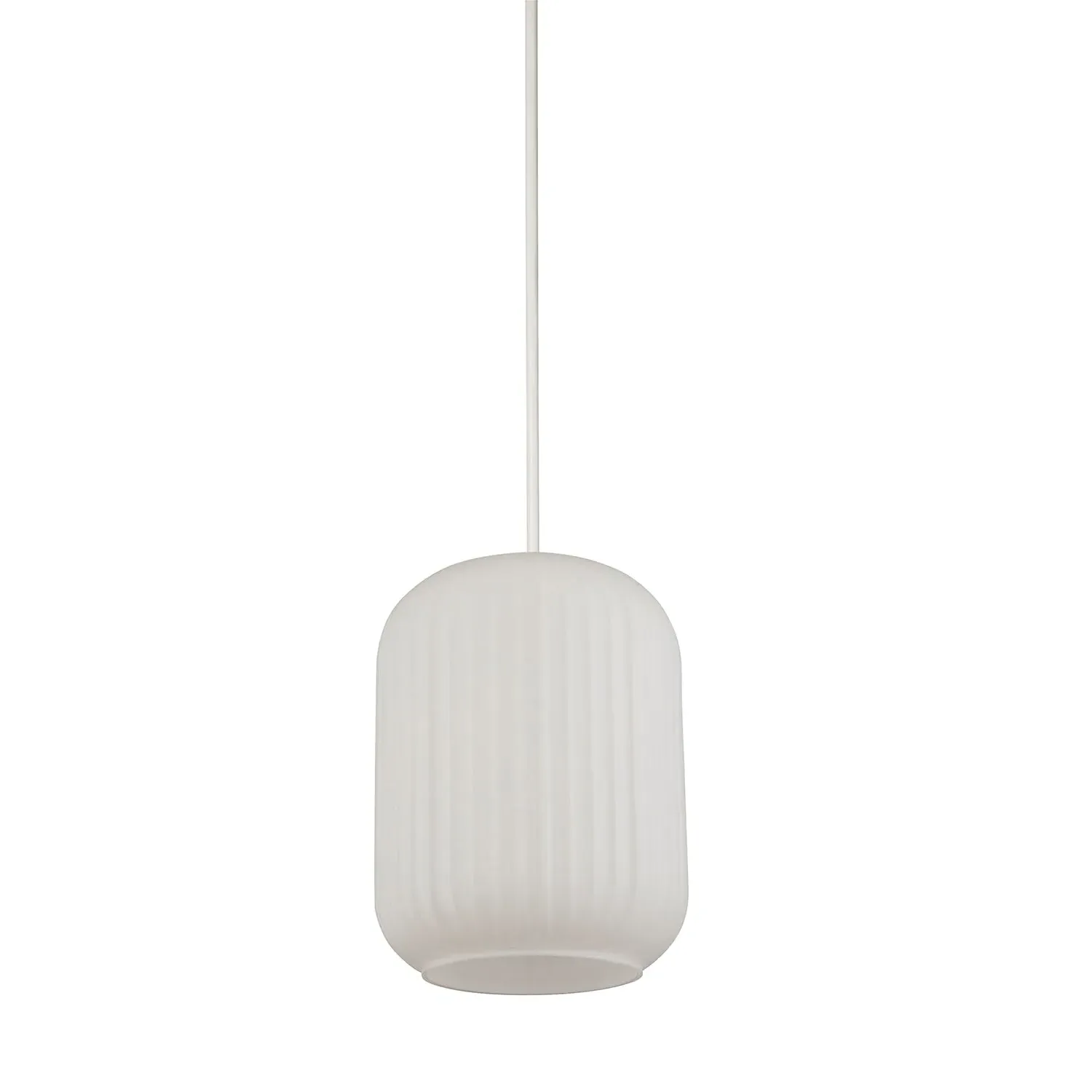 Ribbed Easy Fit Light Shade - White, Acrylic