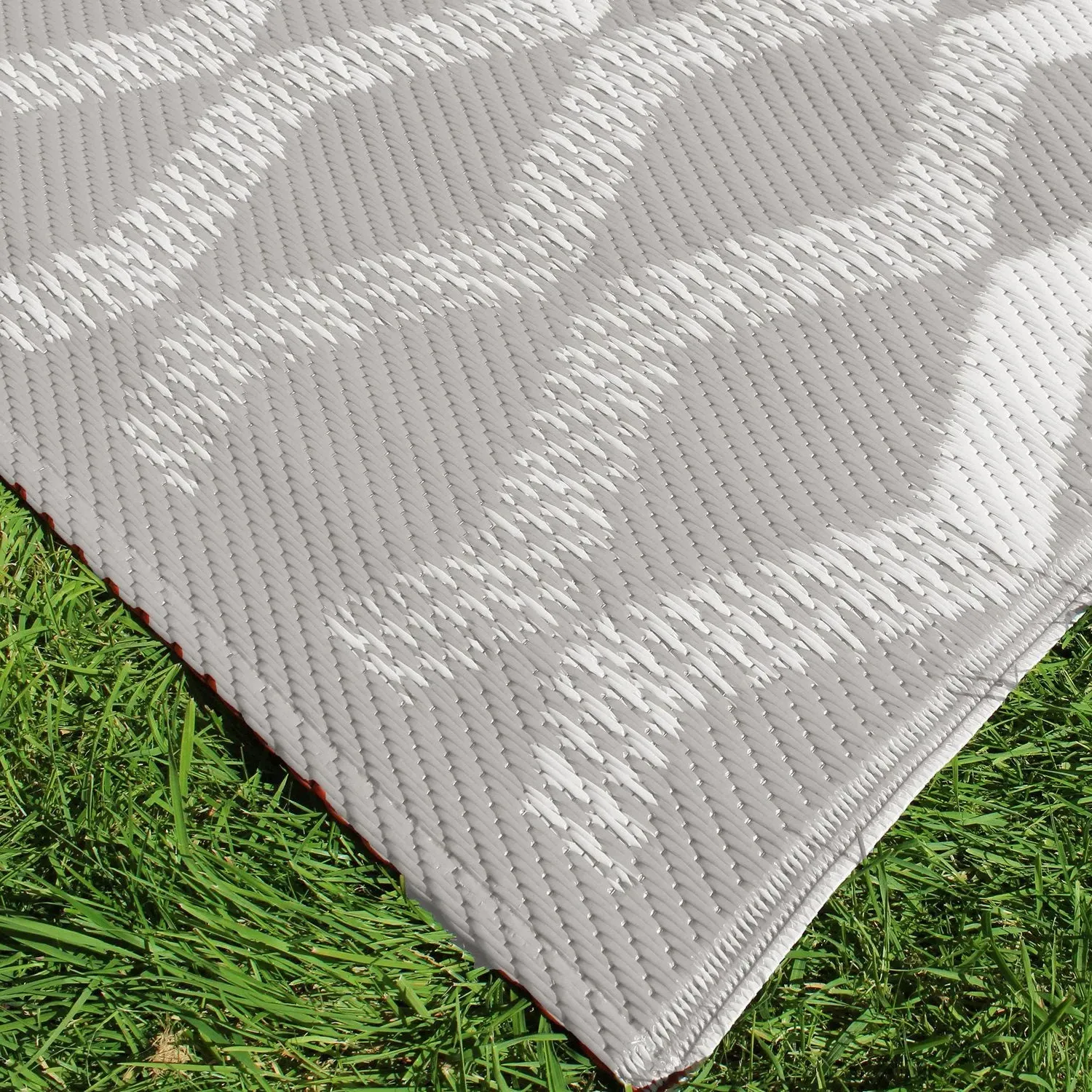 Rico Geometric Outdoor Rug - Grey alternate view