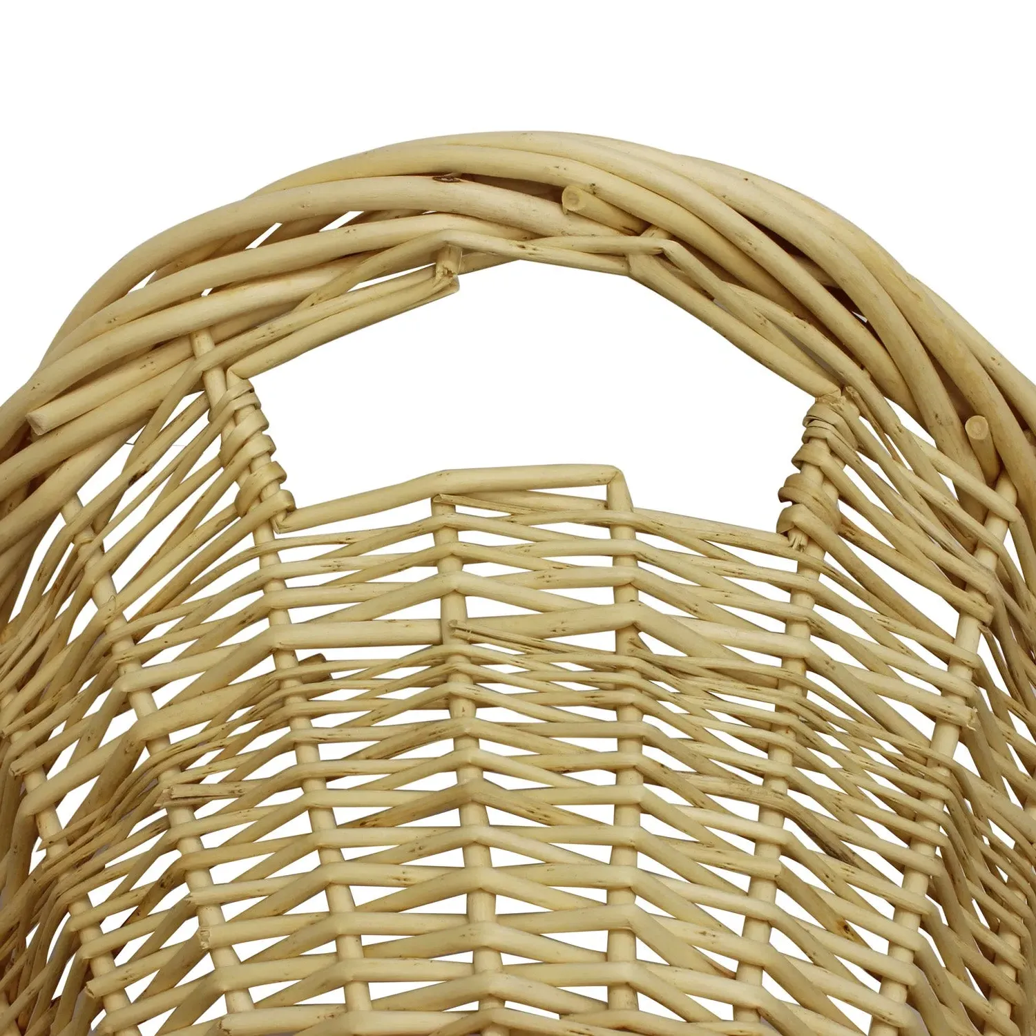 Roll-Top Storage Basket with Handles - Natural image