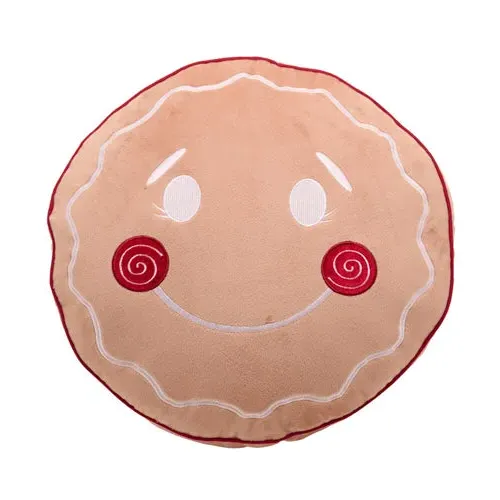 Round Cushion with Face Design - Natural