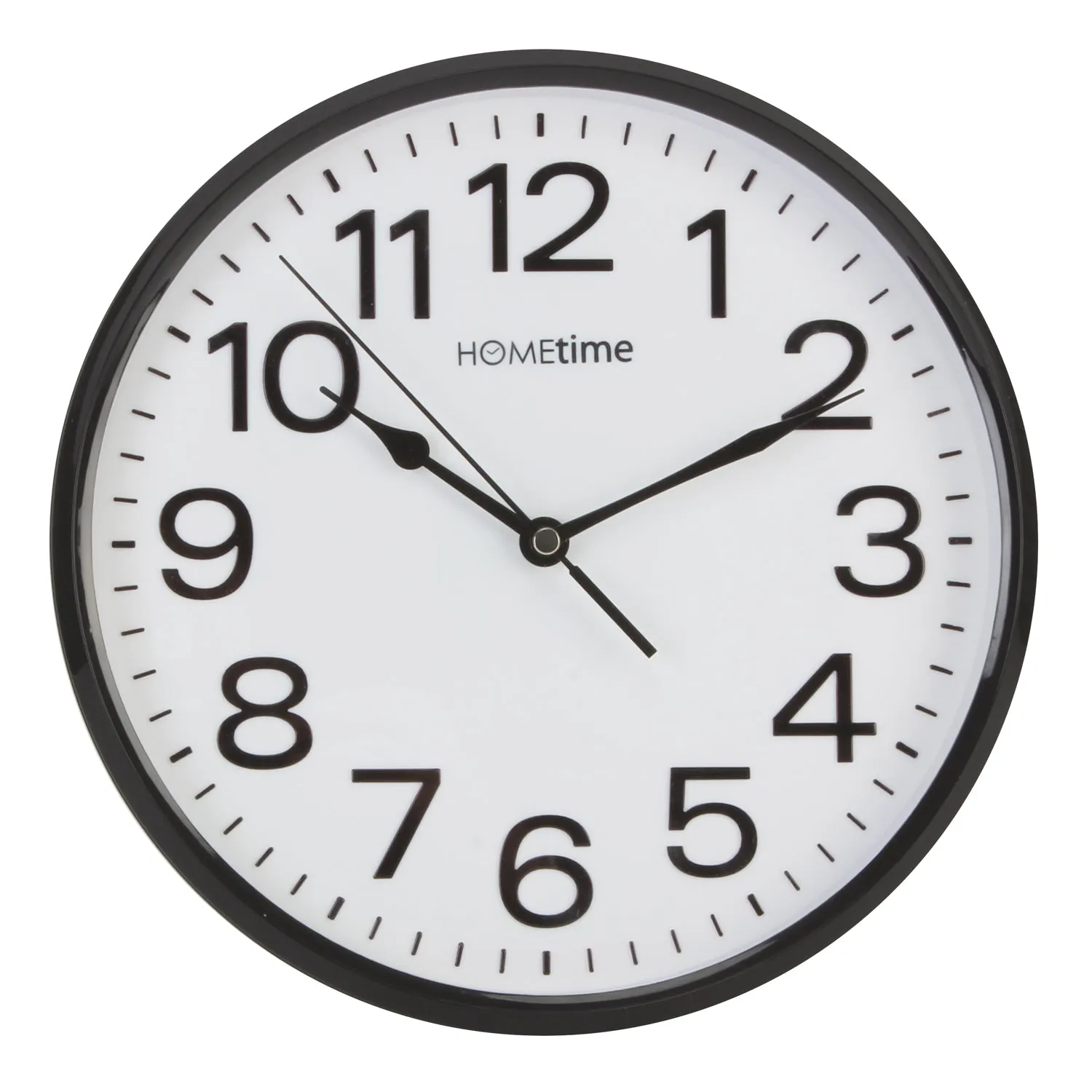 Round Wall Clock with Silent Movement - Black image