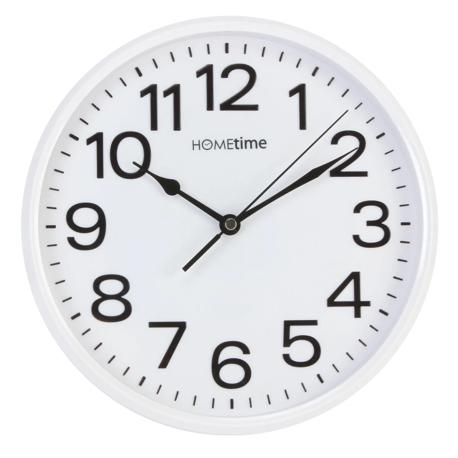Round Wall Clock with Silent Movement - White