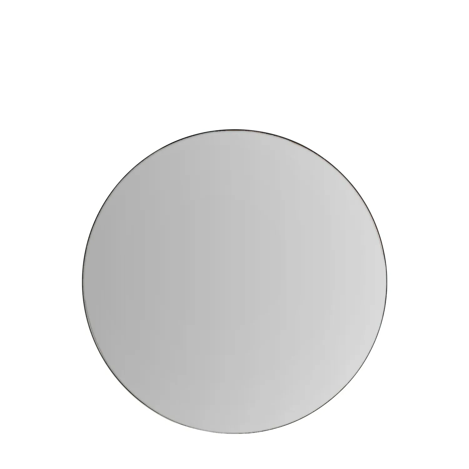 Round Wall Mirror - Black, Metal Frame image