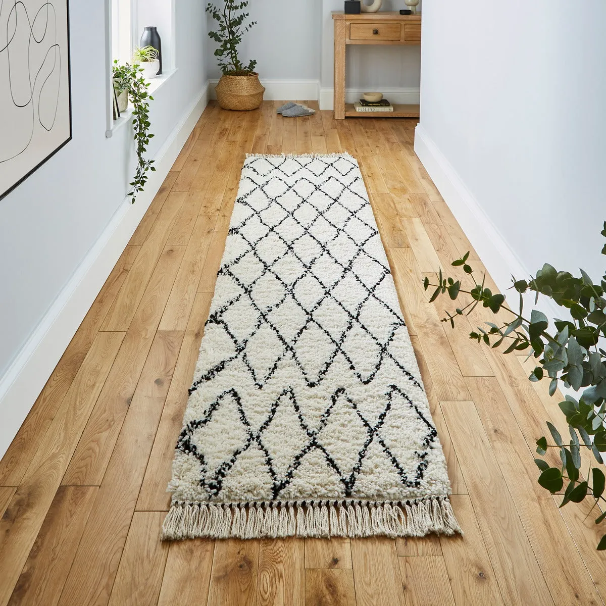 Runner Rug Moroccan Style - White