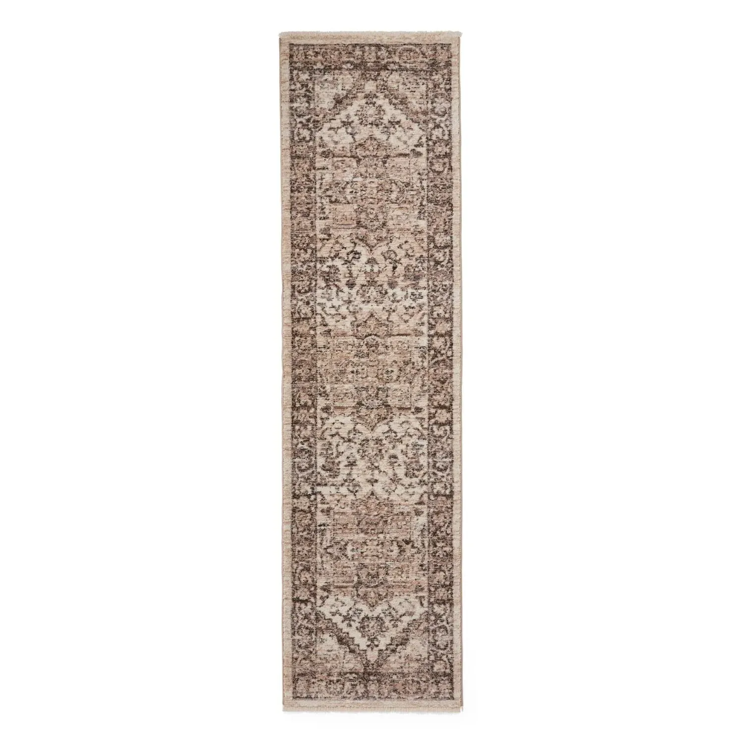 Runner Rug Traditional Design - Grey, Polypropylene