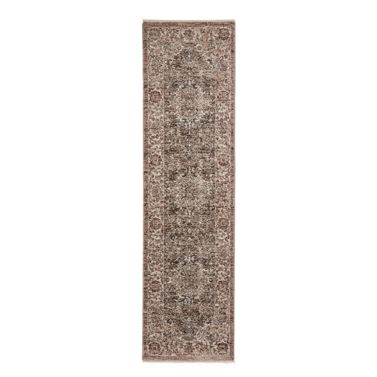 Runner Rug Traditional Design - Grey, Polypropylene