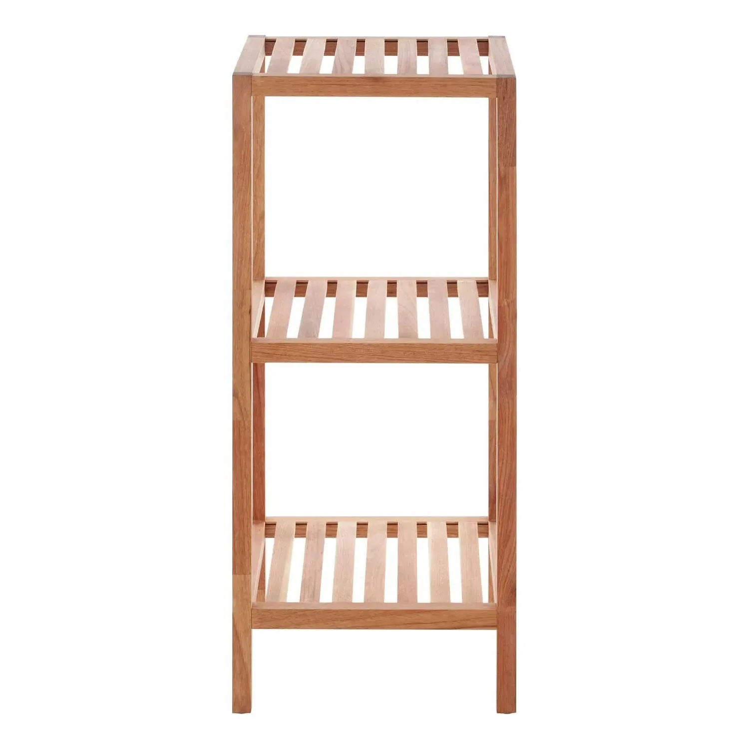 3-Tier Bathroom Shelf Unit - Natural, Walnut Wood alternate view