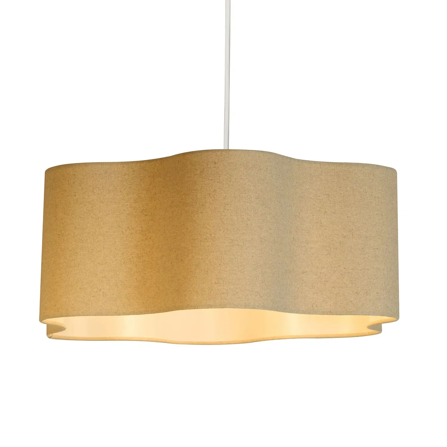 Scallop Edge Easy Fit Shade - Natural, Linen