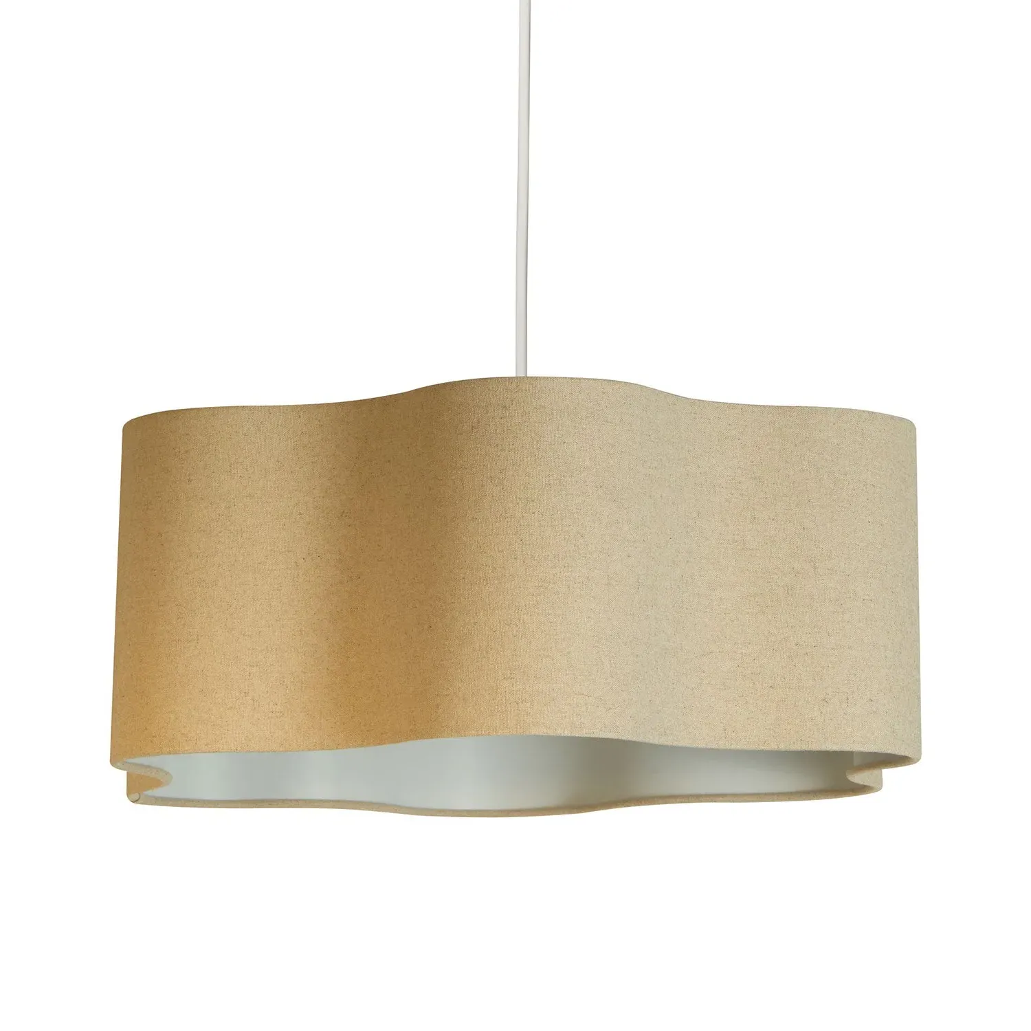 Scallop Edge Easy Fit Shade - Natural, Linen image