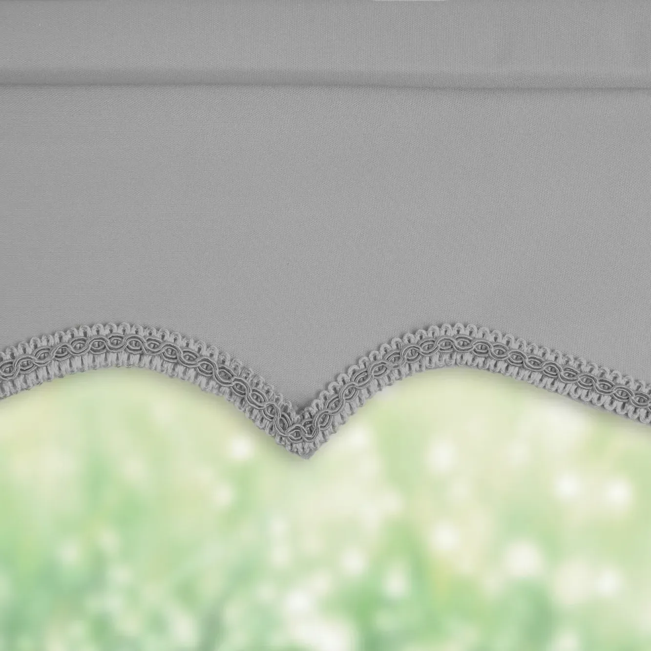 Scalloped Roller Blind - Grey, Polyester alternate view