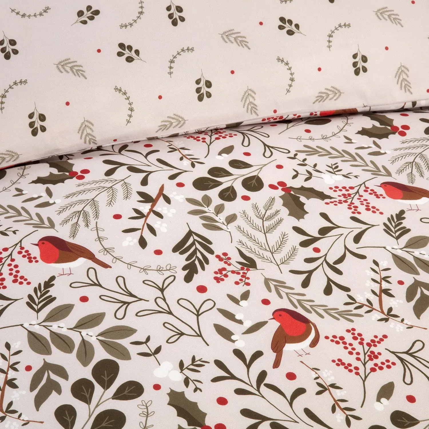 Scandi Robin Double Duvet Set - Natural by Julian Charles, image 2