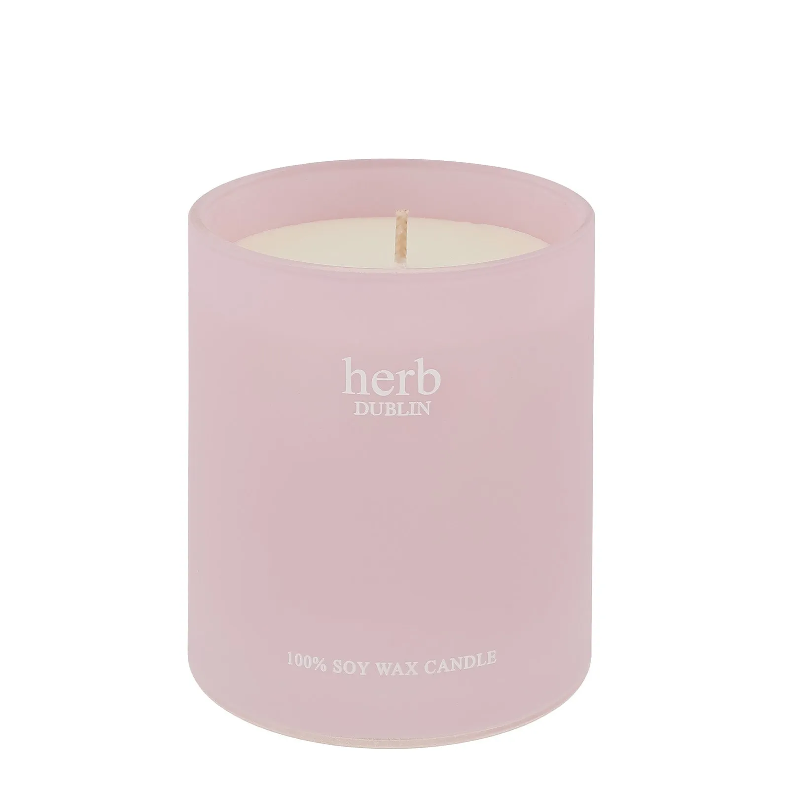 Scented Candle Rhubarb Garden Mint - Pink, Soy Wax image