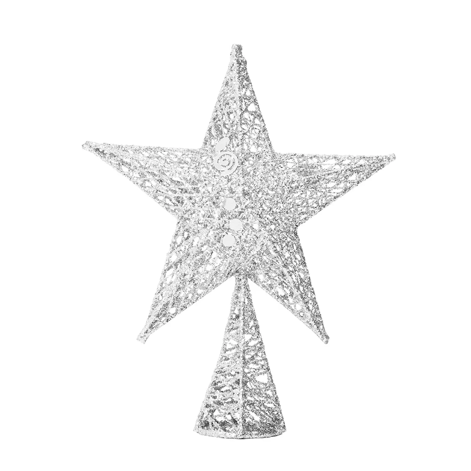 Sequin Star Christmas Tree Topper - Silver by Julian Charles