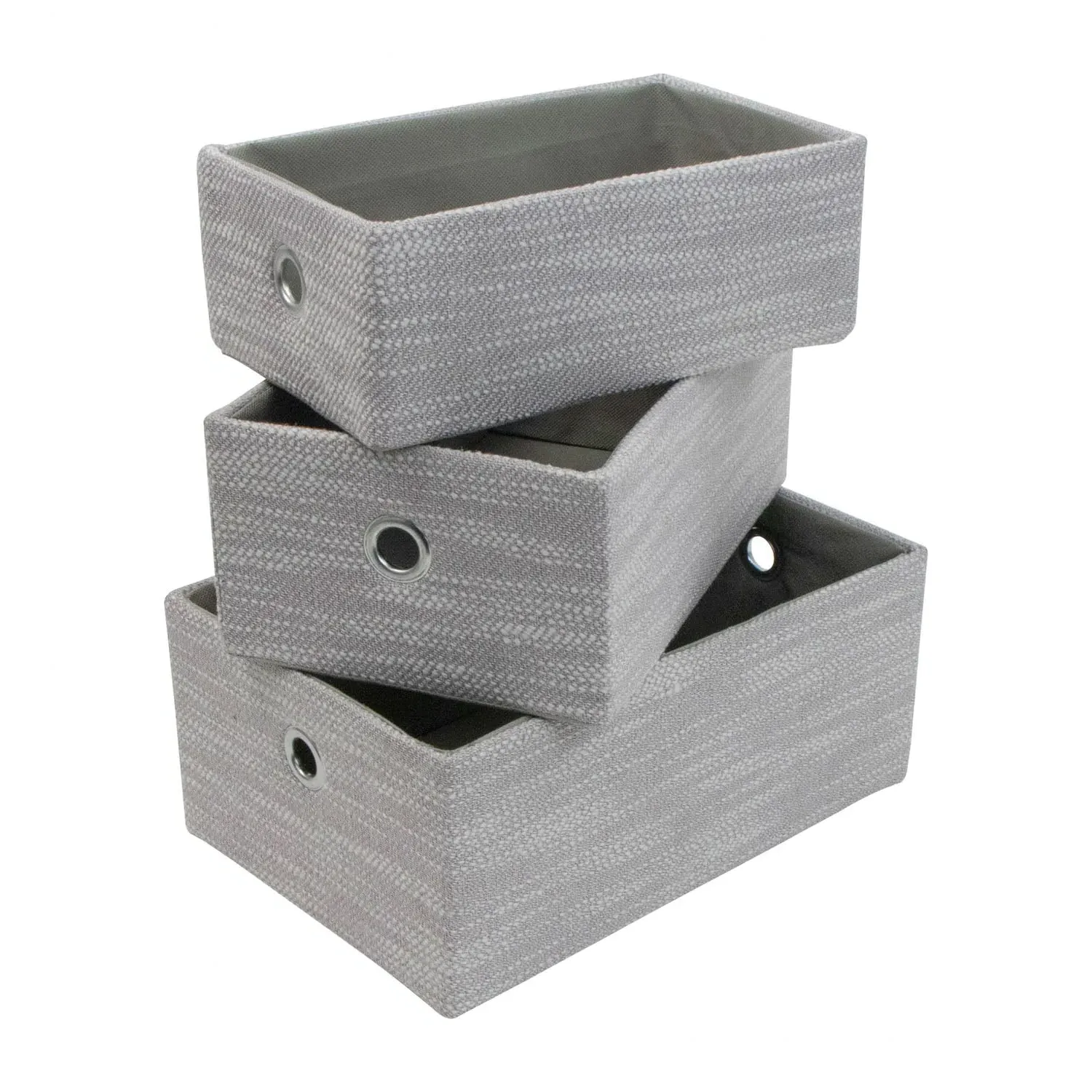 Serena Set of 3 Rectangular Storage Baskets - Grey product