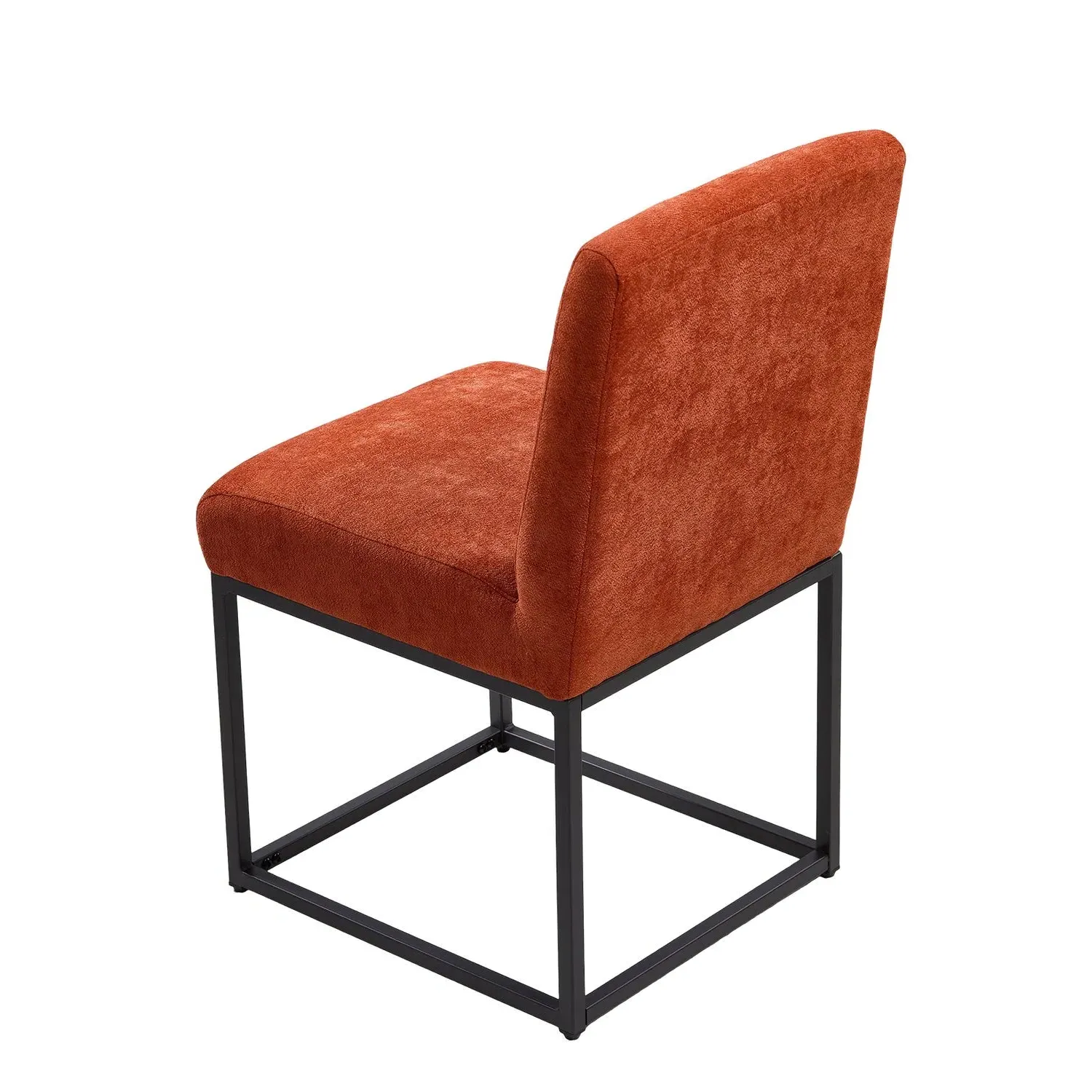 Set of 2 Dining Chairs - Orange, Chenille by Julian Charles, image 2