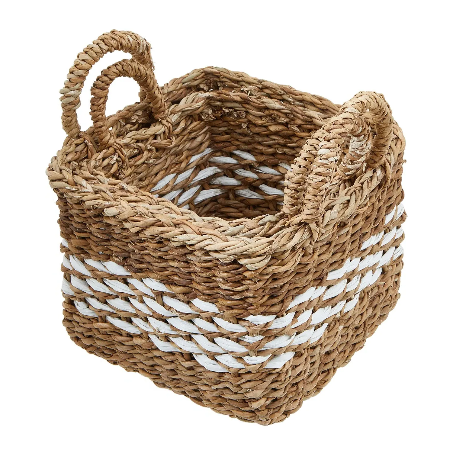 Set of 2 Square Storage Baskets - Natural Seagrass image