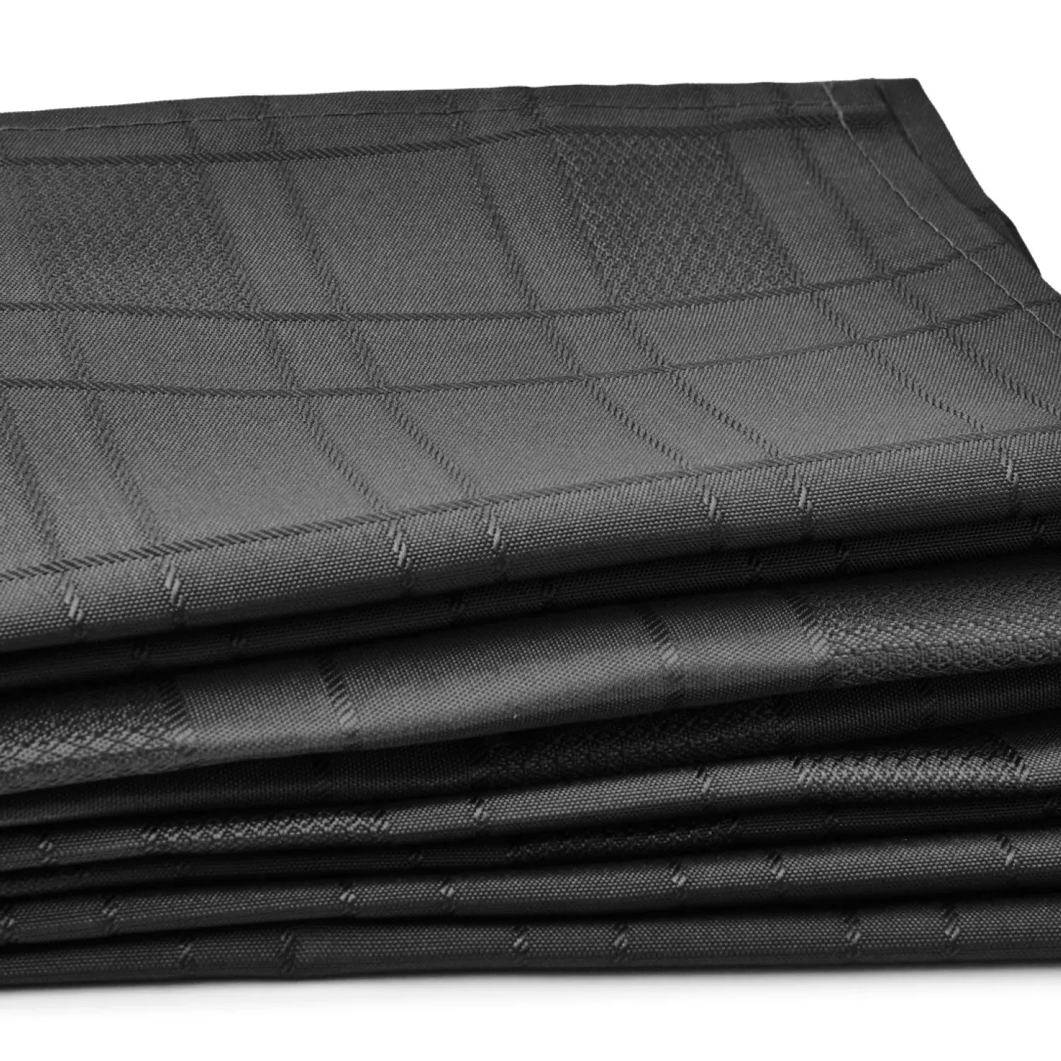 Set of 4 Napkins Jacquard Design - Black, Polyester image