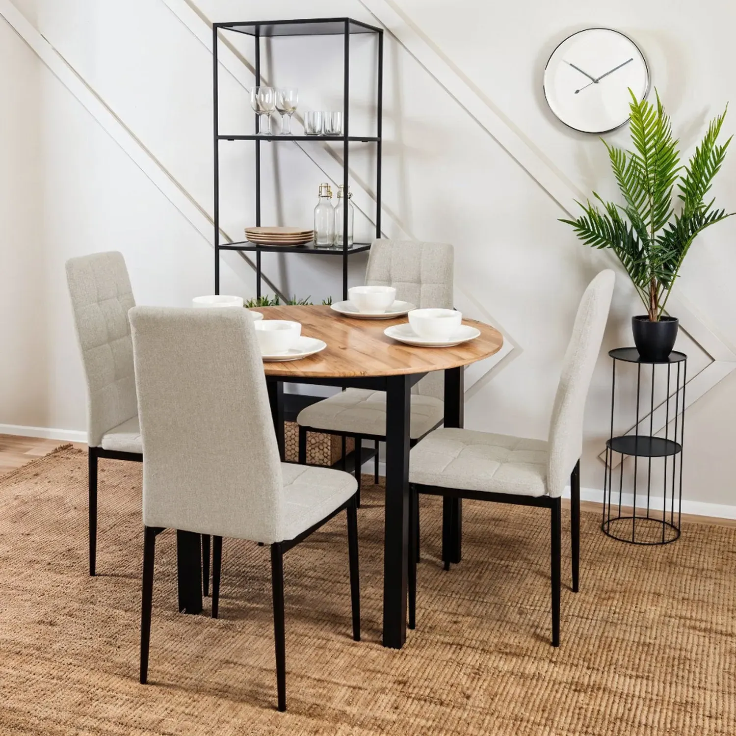 Set of 4 Quilted Dining Chairs - Natural, Linen by Julian Charles, image 2