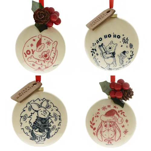 Set of Baubles with Character Design - White