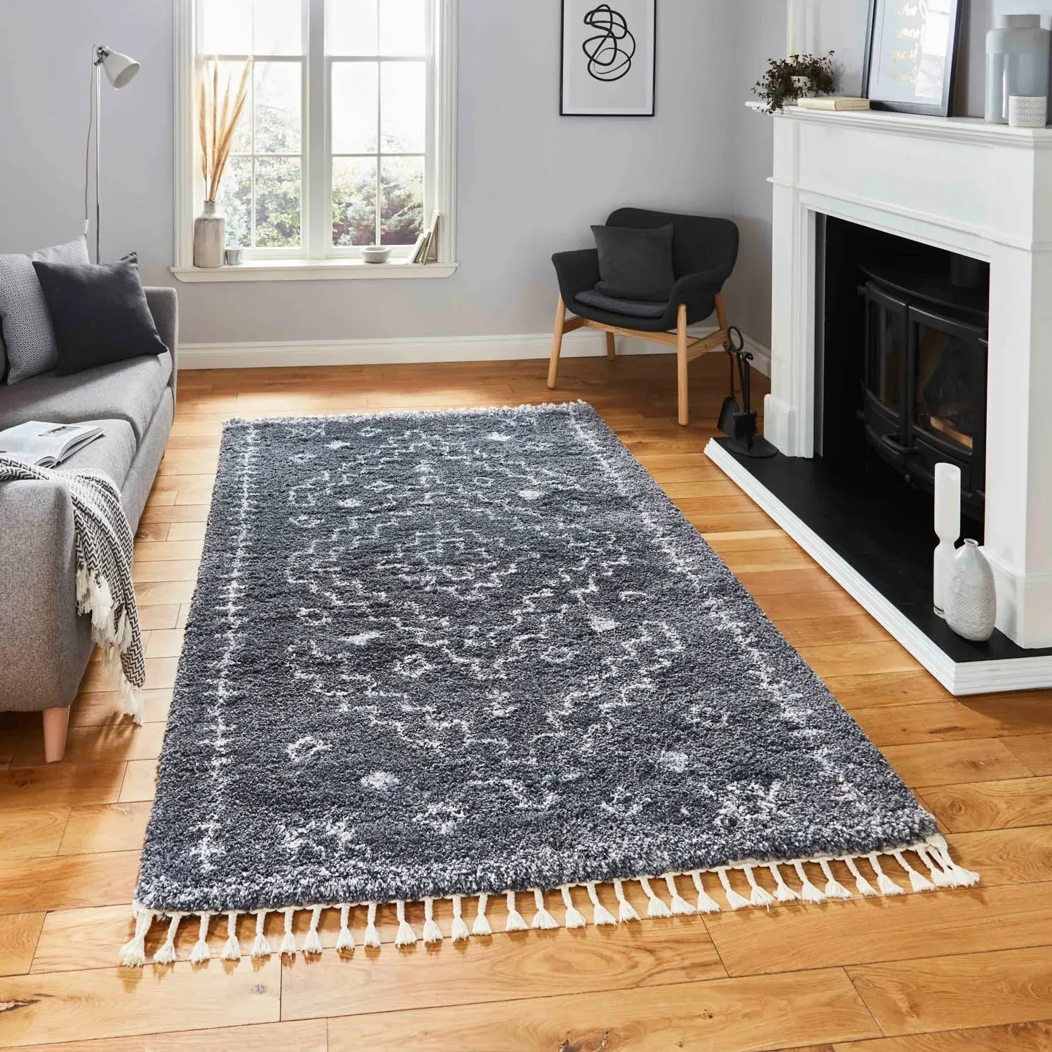 Shaggy Rug Ultra-Plush - Grey, Polypropylene
