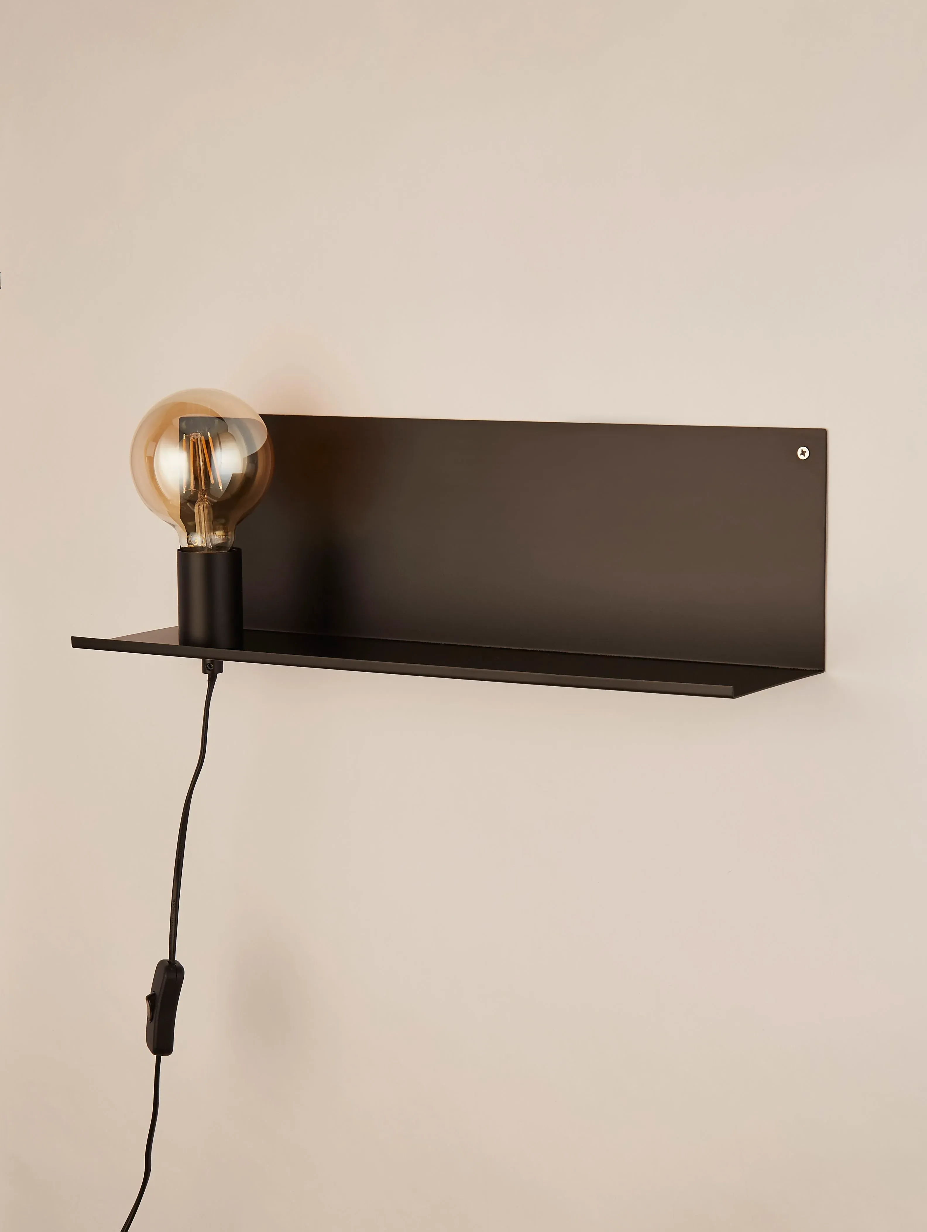 Shelf Light with Display - Black