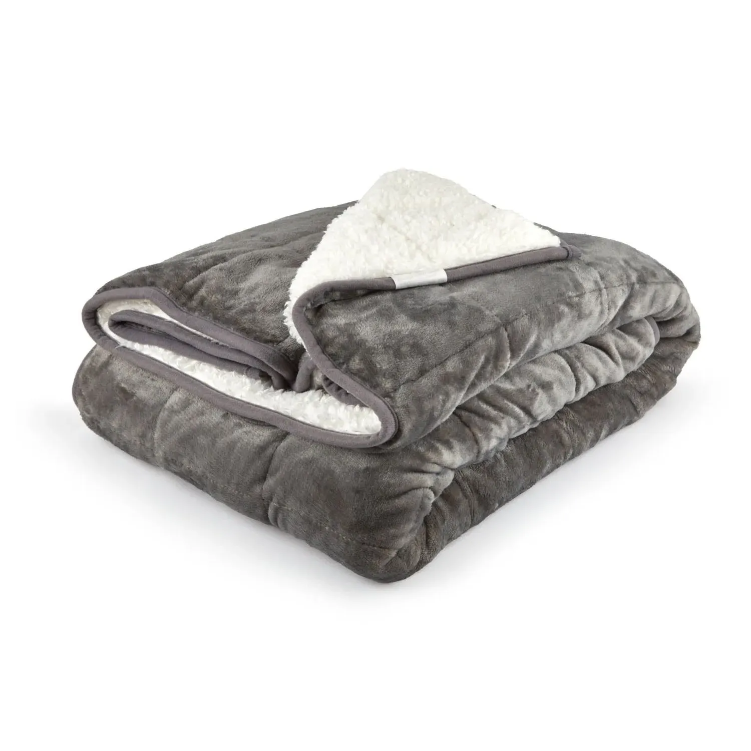 Sherpa Fleece Weighted Blanket - Grey product