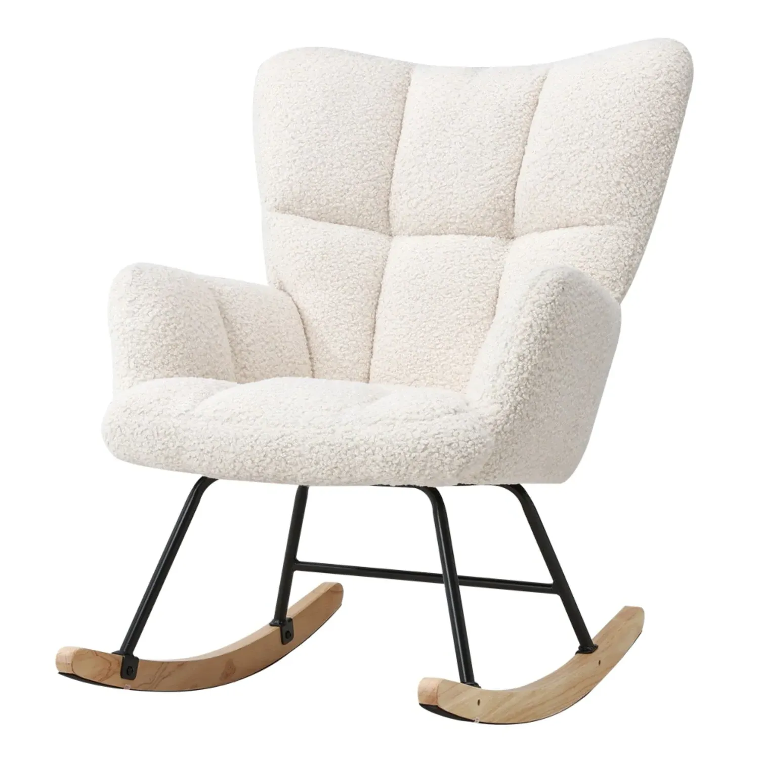 Sherpa Tufted Rocking Chair - White product